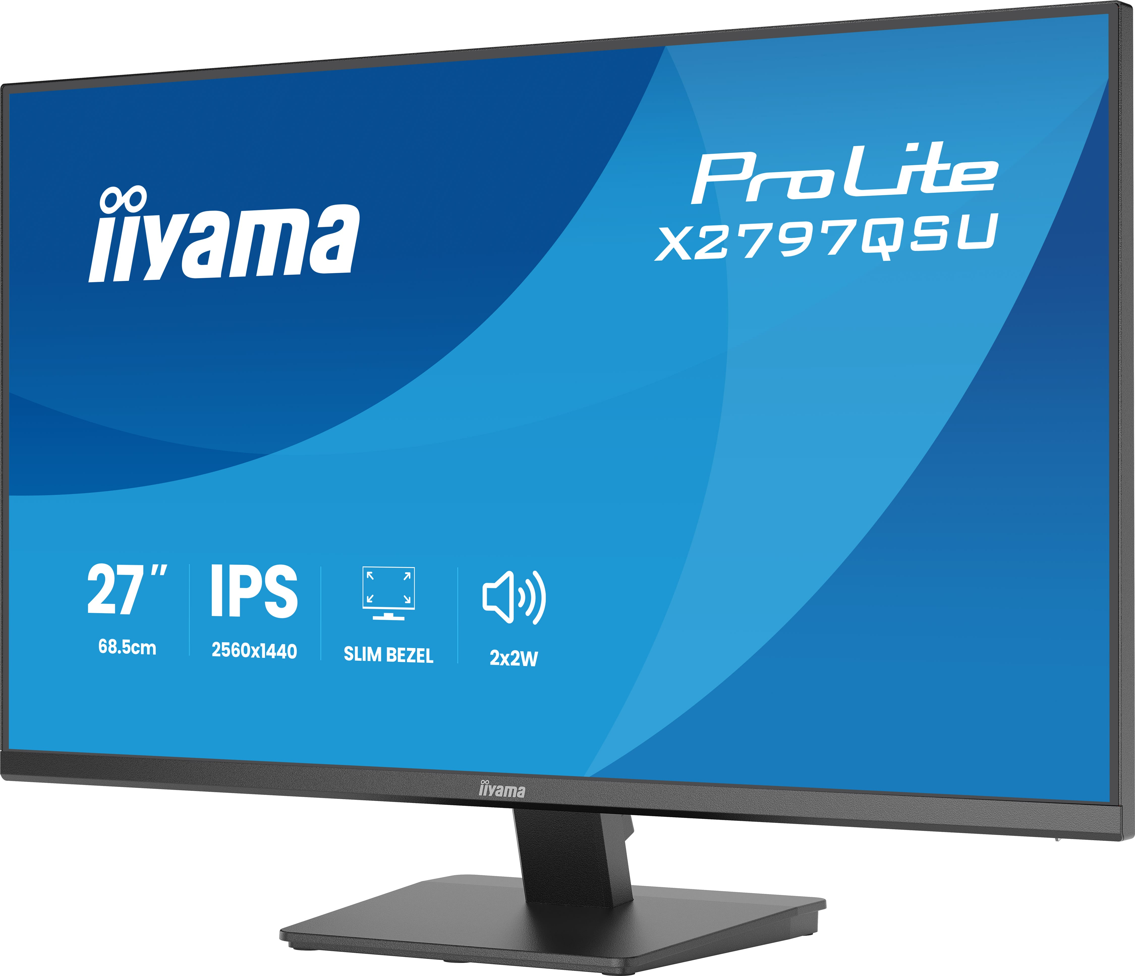 Iiyama X2797QSU-B1 27 QHD IPS Black - Flachbildschirm (TFT/LCD) - 68,6 cm, Ansicht 2
