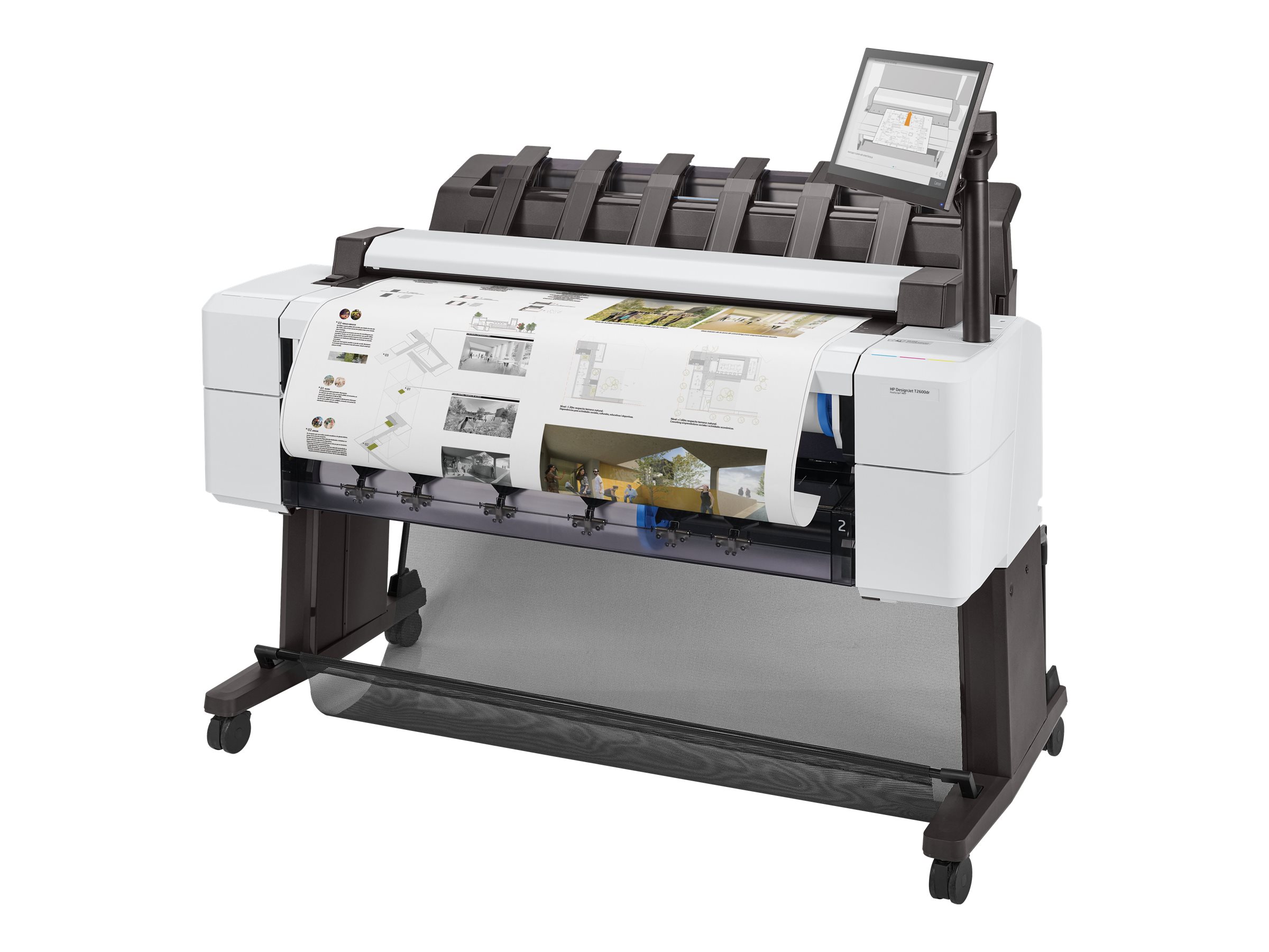HP DesignJet T2600dr - 914 mm (36") Multifunktionsdrucker - Farbe - Tintenstrahl - 914 x 8000 mm, 610 x 15000 mm (Original) - Rolle (91,4 cm x 91,4 m), 914 x 1219 mm (Medien)