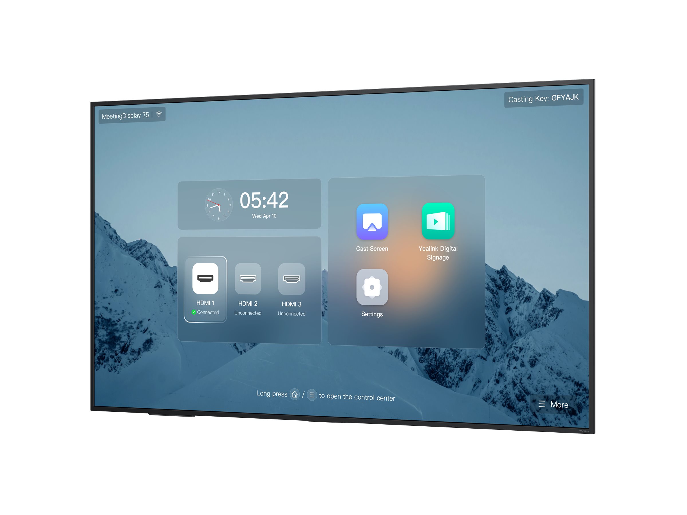 Yealink MeetingBoard 75 - 190 cm (75) Diagonalklasse LCD-Display mit LED-Beleuchtung - interaktiv - 4K UHD (2160p), Ansicht 4