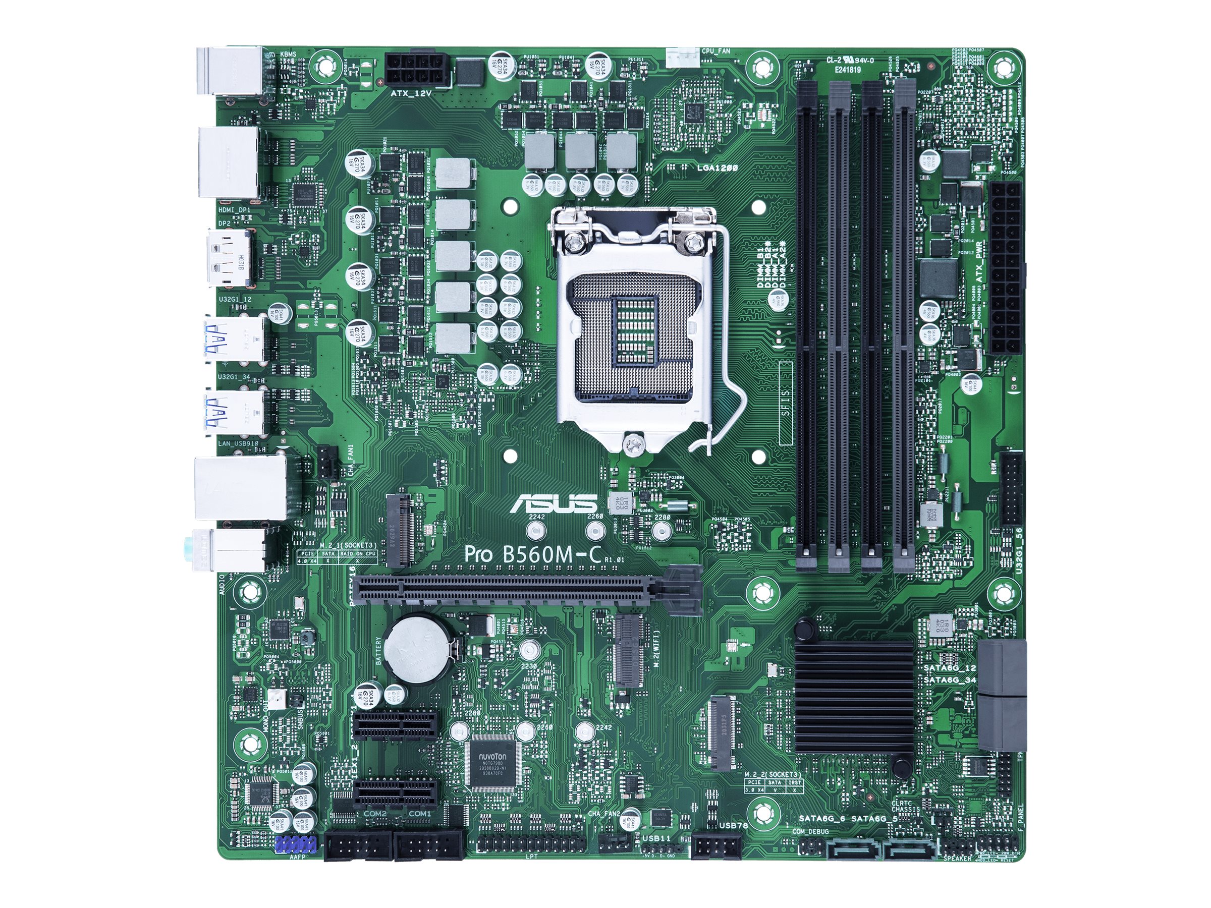 Vorschau: ASUS Pro B560M-C/CSM - Motherboard - micro ATX - LGA1200-Sockel - B560 - USB 3.2 Gen 1 - Gigabit LAN - Onboard-Grafik (CPU erforderlich)