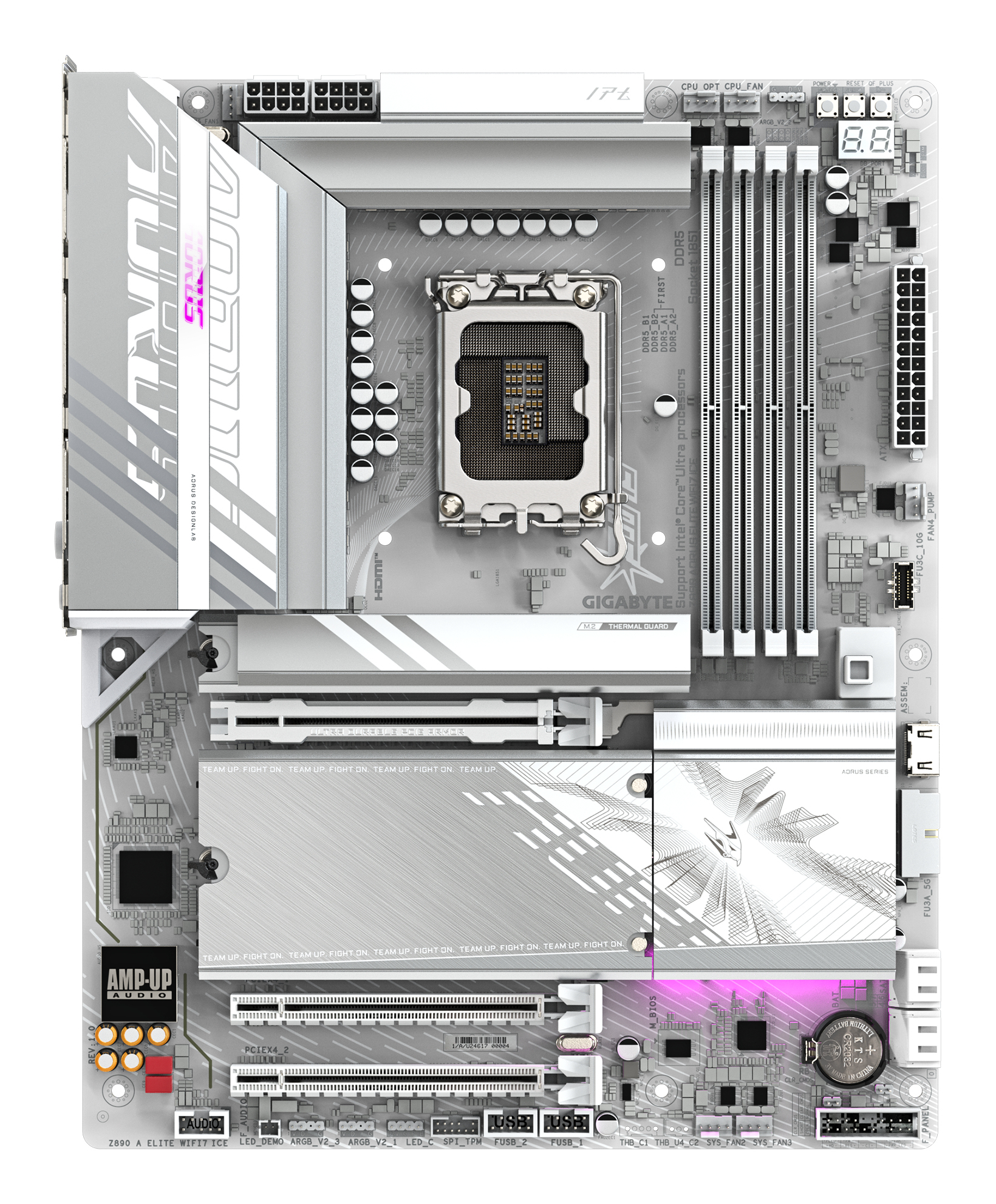 Gigabyte AORUS Z890 ELITE WIFI7 ICE - Motherboard - ATX - LGA1851-Sockel - Z890 Chipsatz - USB4, USB-C 3.2 Gen 2x2, Ansicht 2