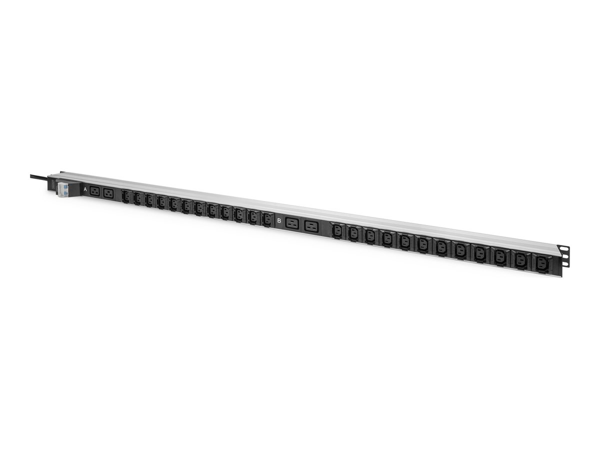 DIGITUS Basis IT PDU, 1-phasig 32A, 24 x C13, 4 x C19, 3 m Zuleitung, IEC 60309 32 A Stecker