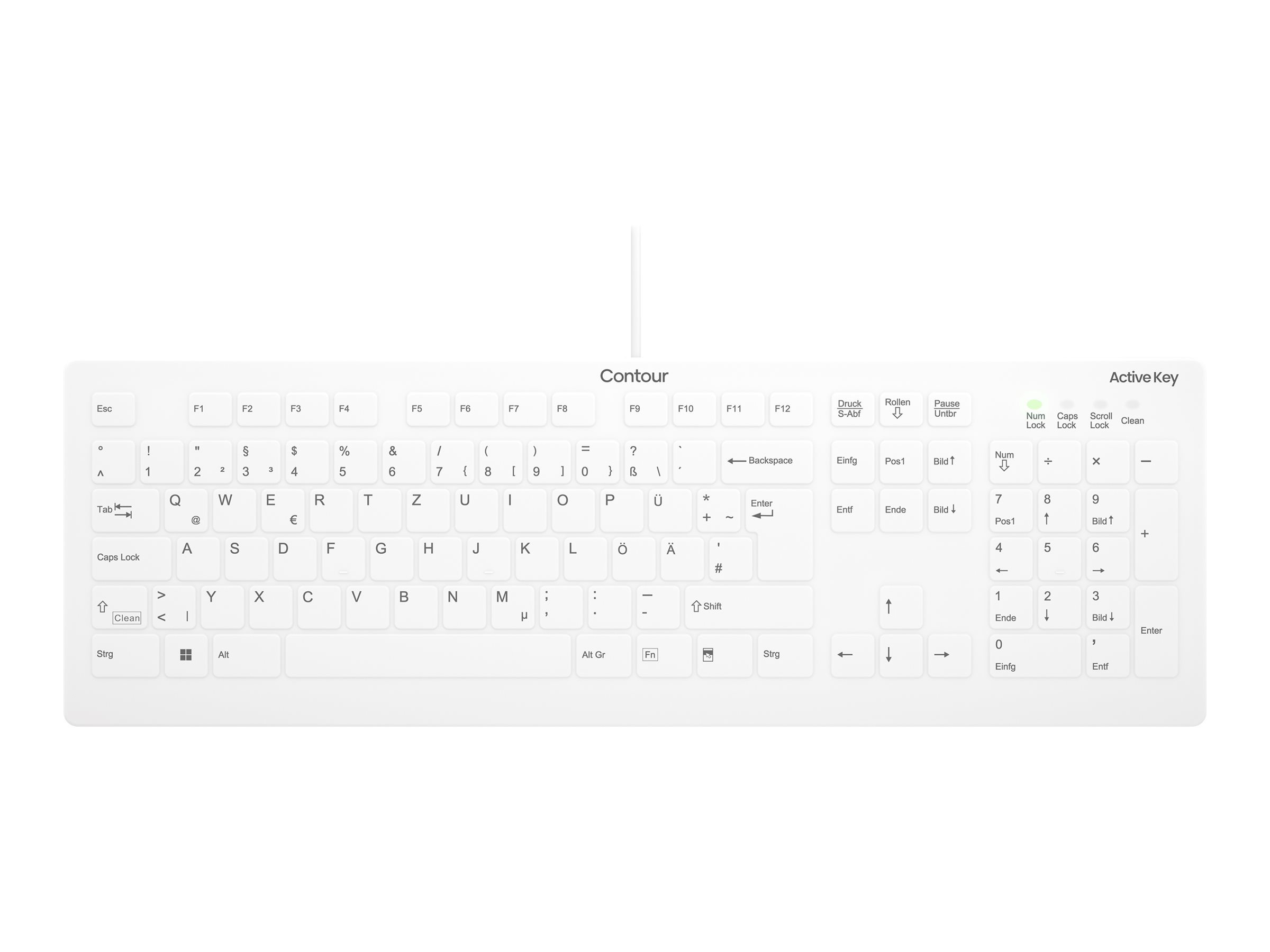 Cherry Contour Active Key QuickClean AK-C8112 - Tastatur