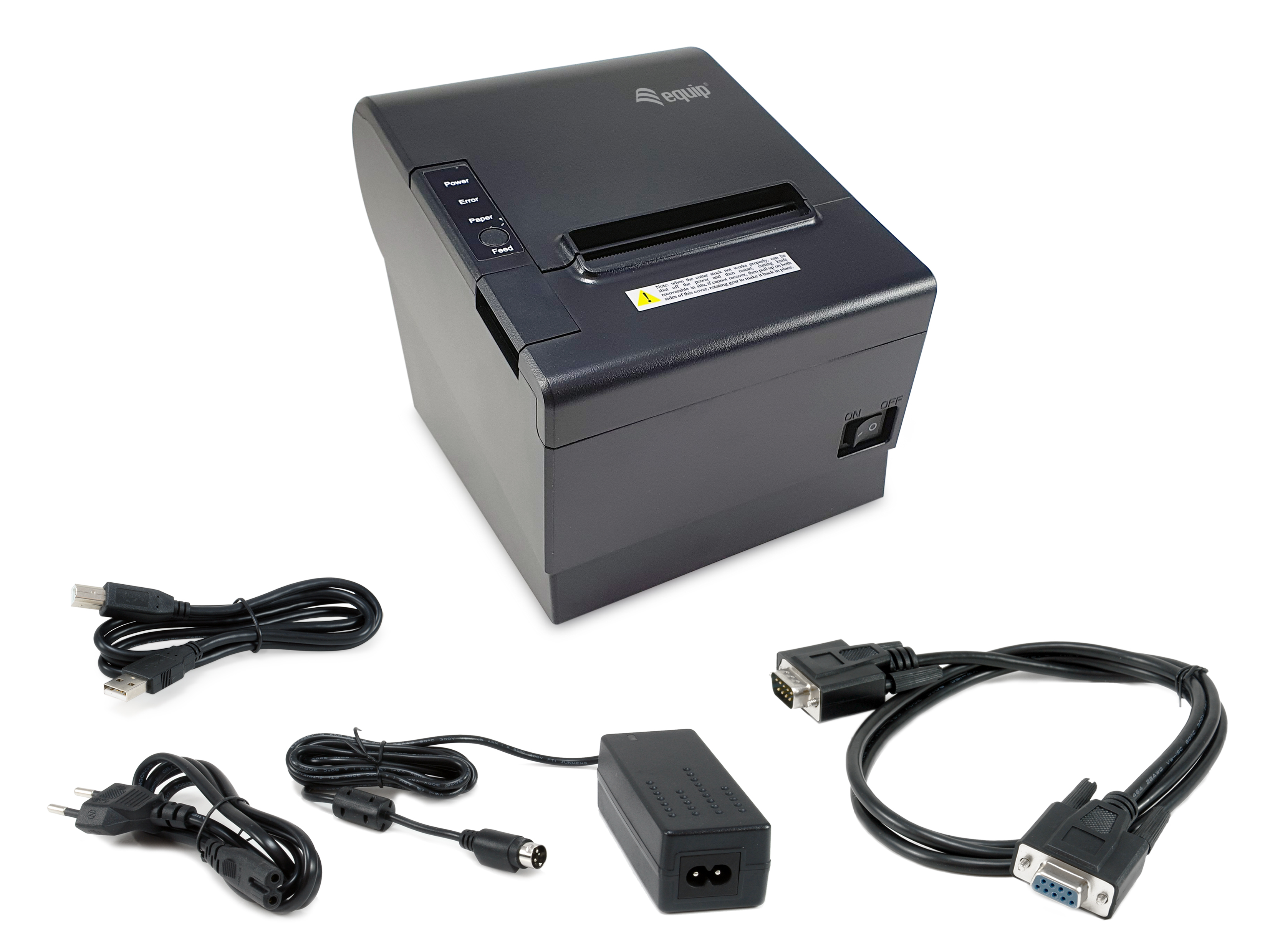 Equip Thermodrucker 58/80mm USB/Ethernet/Serial/+ schwarz - POS-Drucker - Thermotransferdruck, Ansicht 2