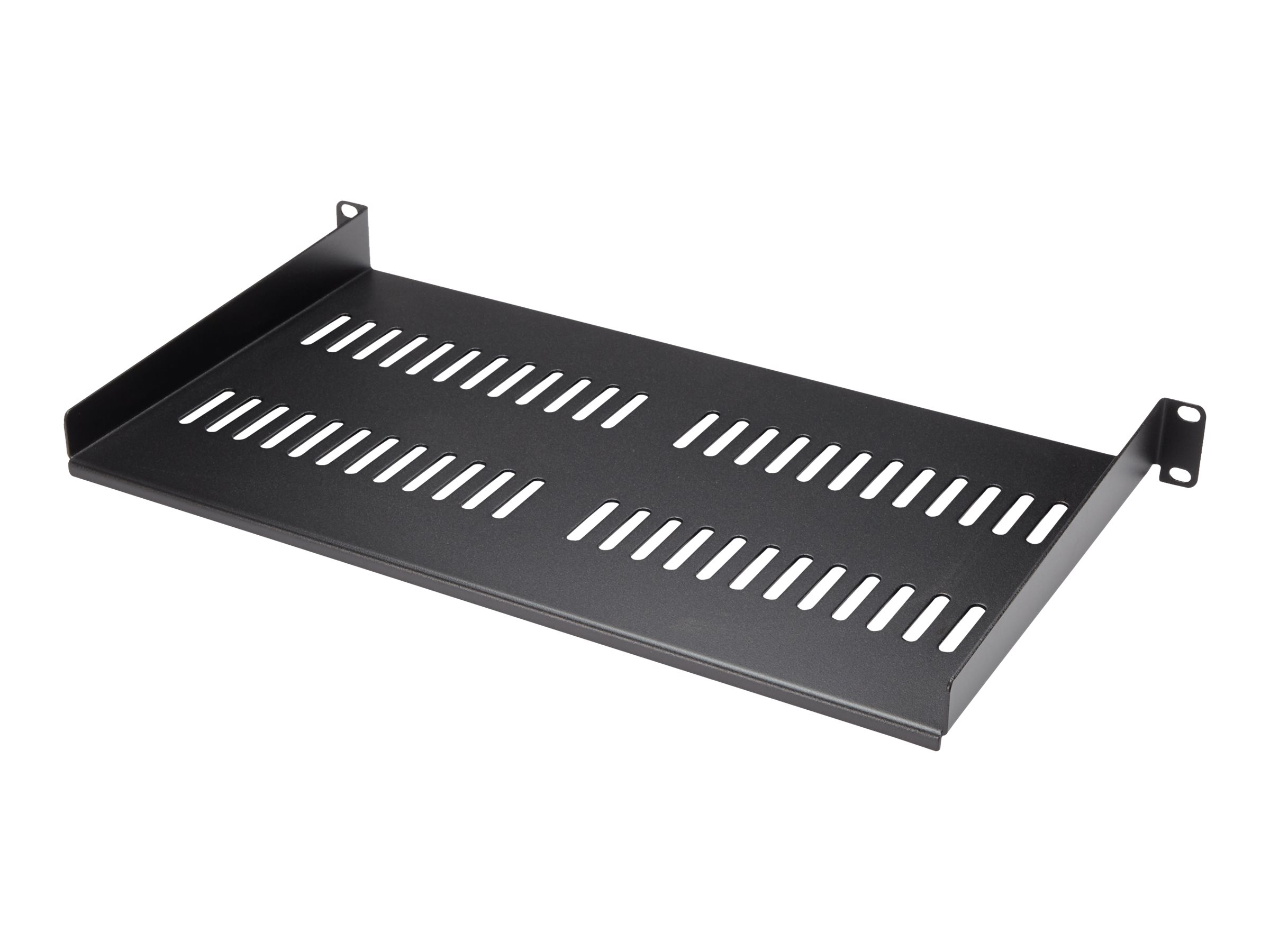 StarTech.com Belüfteter Server Rack Fachboden 1 HE - 25 cm Tief - Stahl - Rack - Regal - Schwarz - 1U - 25.4 cm (10)
