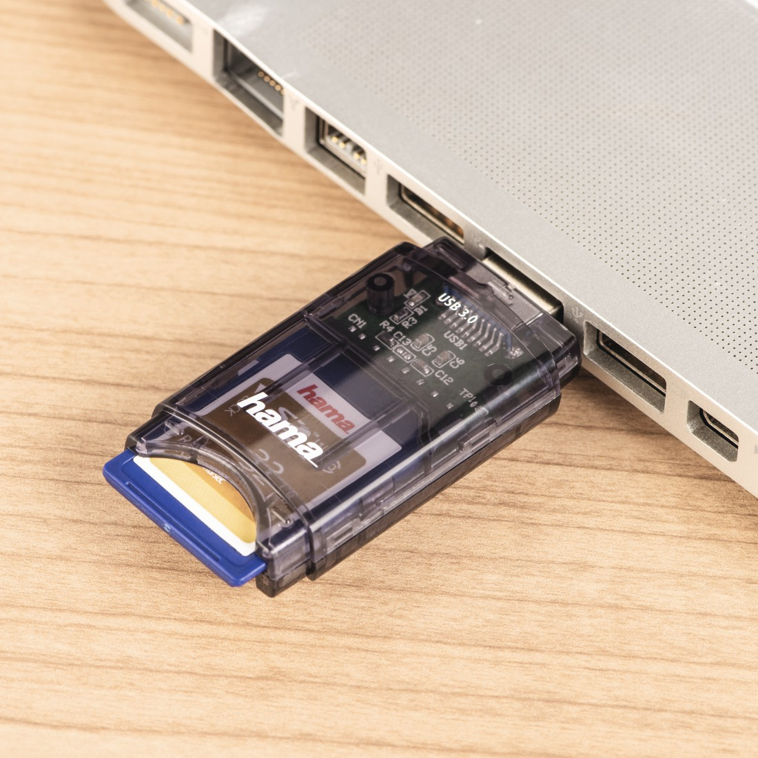 Hama USB-3.0-Kartenleser, SD/micro SD, Anthrazit, Ansicht 4