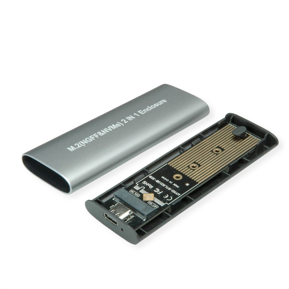 VALUE Speichergehäuse - externer Typ - M.2 - M.2 NVMe Card - USB 3.2 (Gen 2), Ansicht 3