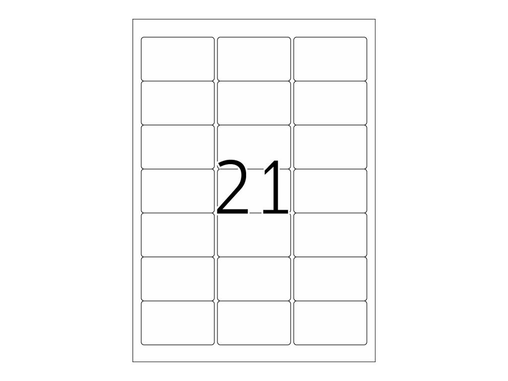HERMA Premium - Papier - matt - permanent selbstklebend - weiß - 63.5 x 38.1 mm 210 Etikett(en) (10 Bogen x 21)