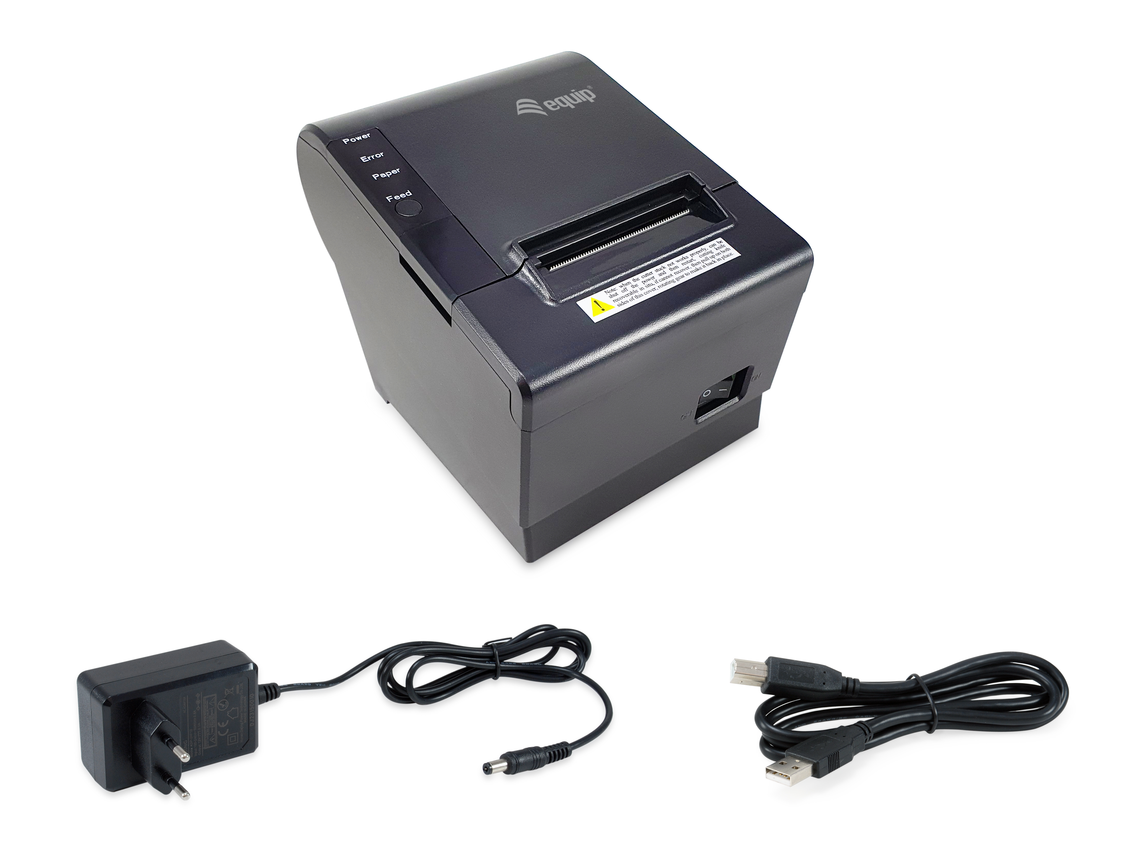 Equip 58mm Thermobondrucker für den POS mit automatischer Schneidefunktion - USB- - Ethernet- und Kassenladen-Anschluss, Ansicht 2