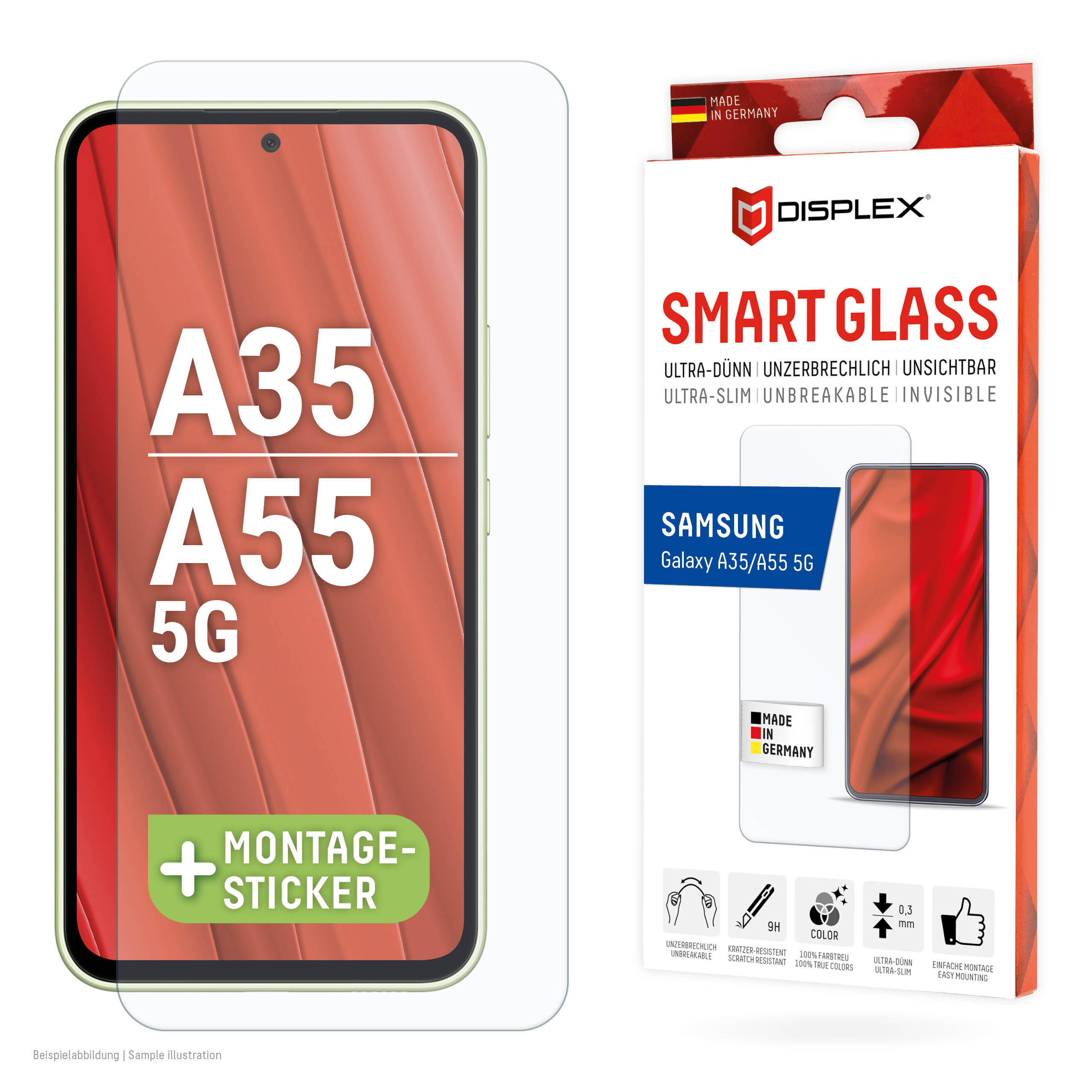 E.V.I. Smart Glass Samsung Galaxy A35/A55 5G, Ansicht 3