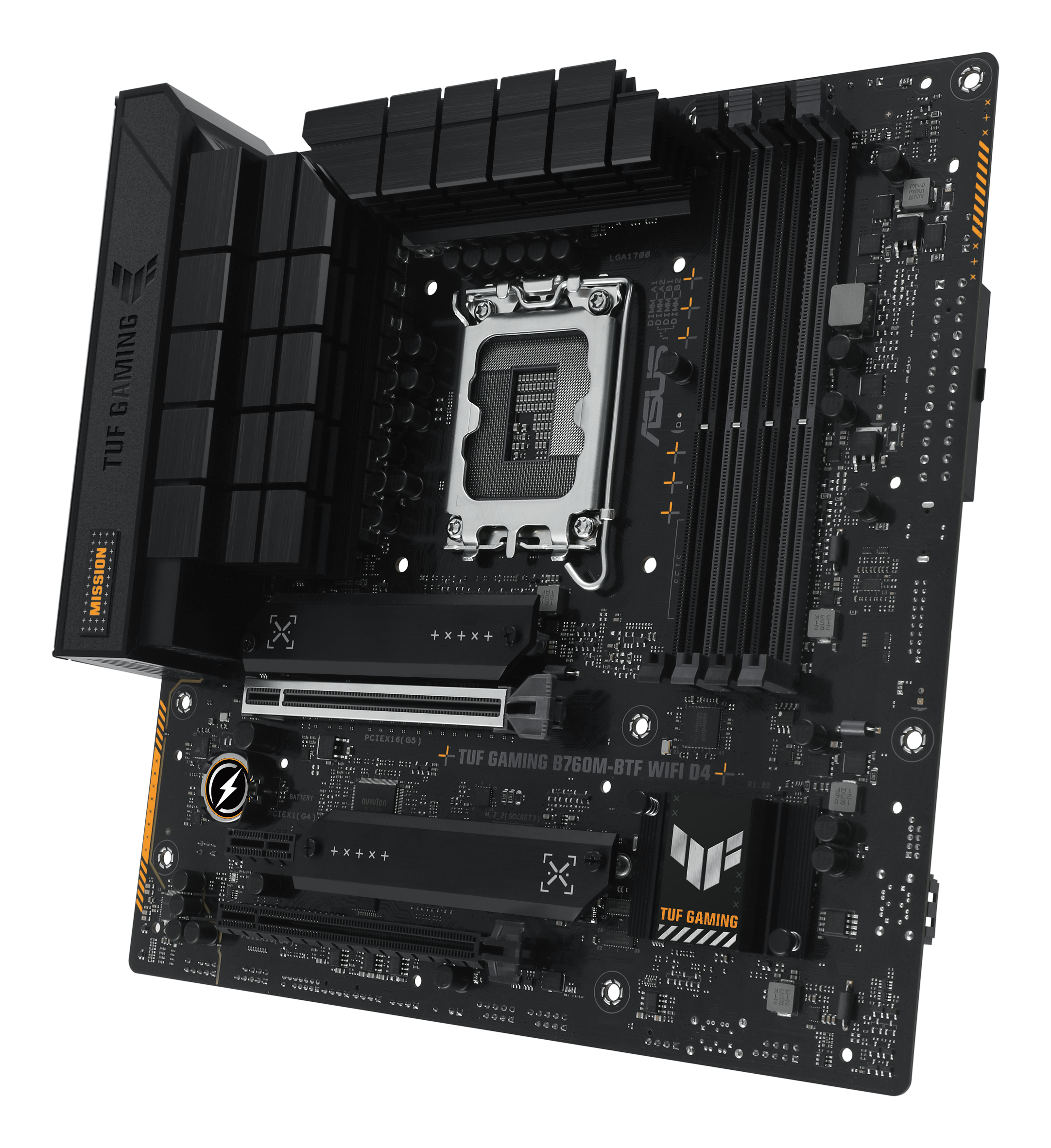 ASUS TUF GAMING B760M-BTF WIFI D4 - Motherboard - micro ATX - LGA1700-Sockel - B760 Chipsatz - (CPU erforderlich), Ansicht 4