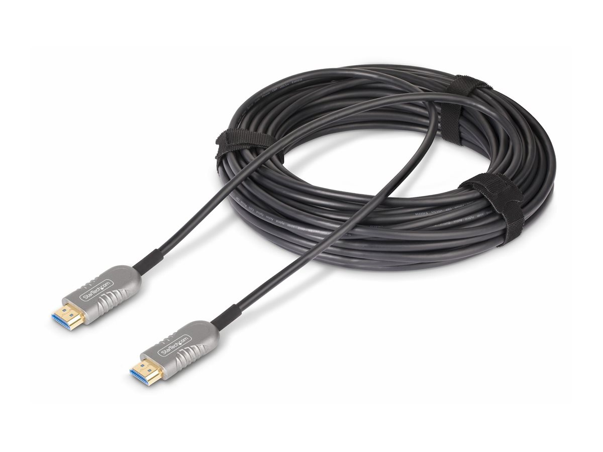 StarTech.com 15,2m Aktives Optisches HDMI Kabel(AOC), CMP, 8K HDMI 2.1 - Ultra High Speed - HDMI-Kabel - HDMI männlich zu HDMI männlich - 15.2 m - Hybrid Kupfer/Kohlefaser - Schwarz - Active Optical Cable (AOC)