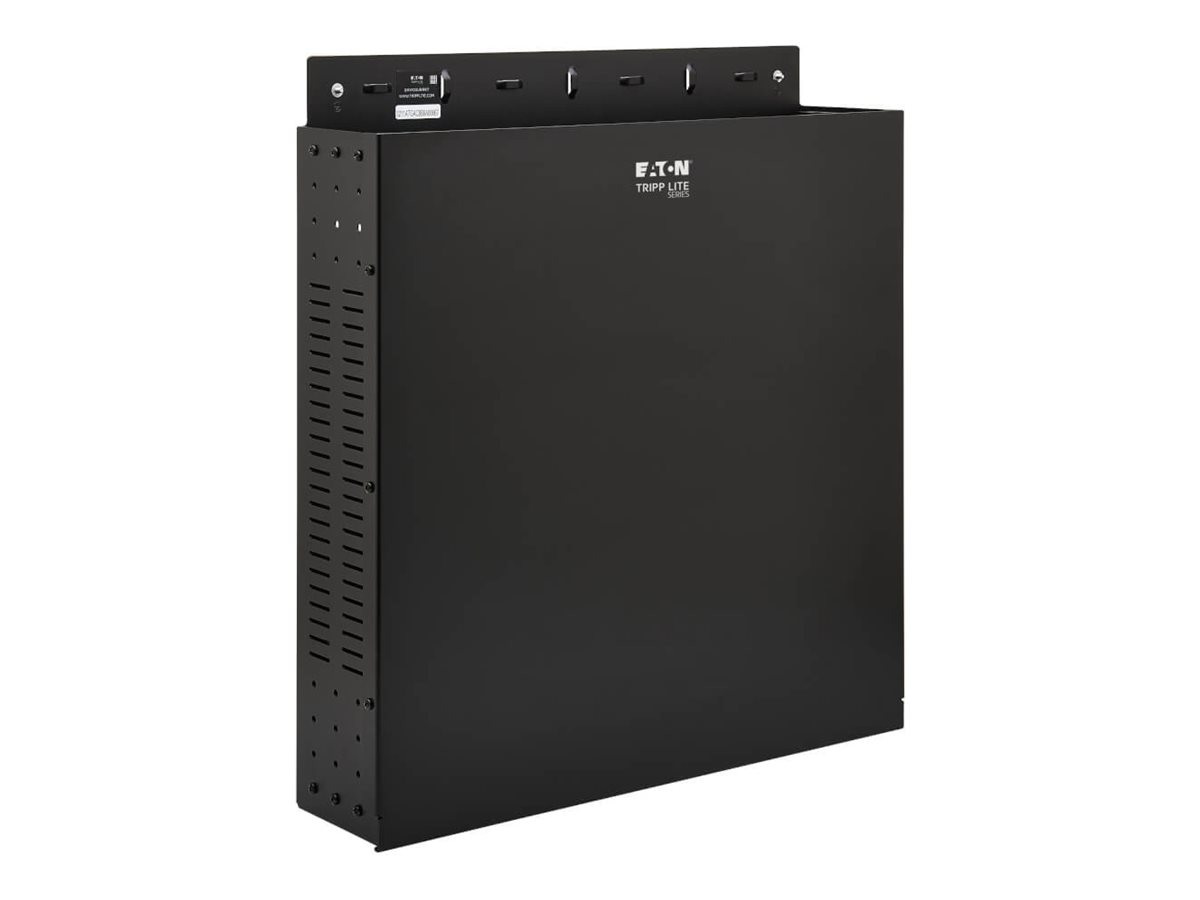 Tripp Eaton Tripp Lite Series SmartRack 2U Low-Profile Vertical-Mount Vented Wall-Mount Mini Rack Enclosure Black - Schrank für Rack-Gehäuse - geeignet für Wandmontage - Schwarz - 2U - 49.27 cm (19.4)