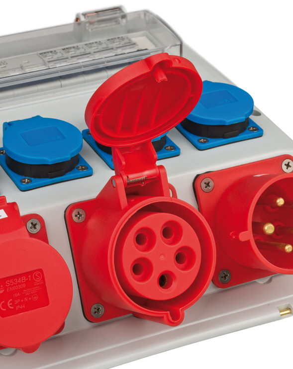 Brennenstuhl 1154890020 - Schwarz - Blau - Grau - Rot - 7 AC-Ausgänge - 400 V - 32 A - 230 V - 400 V, Ansicht 3