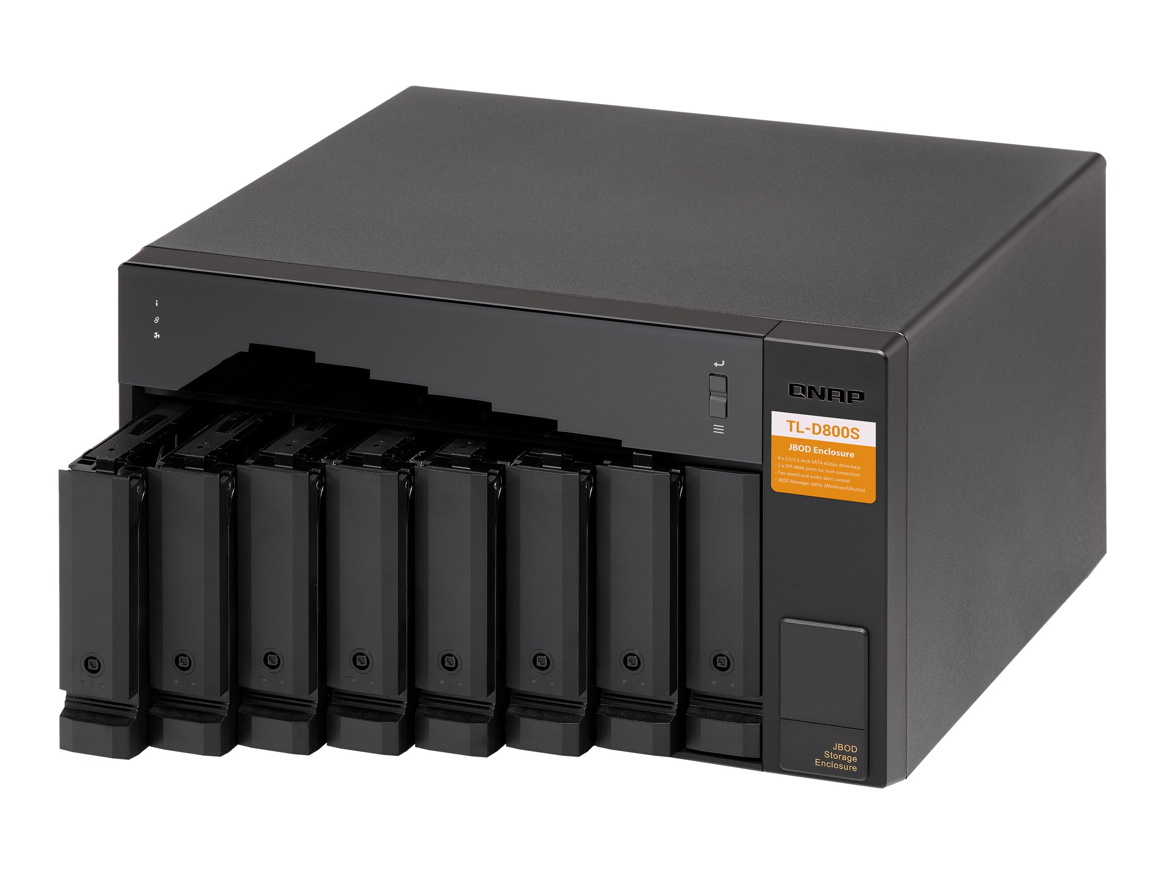 QNAP TL-D800S - Festplatten-Array - 8 Schächte (SATA-600) - SATA 6Gb/s (extern)
