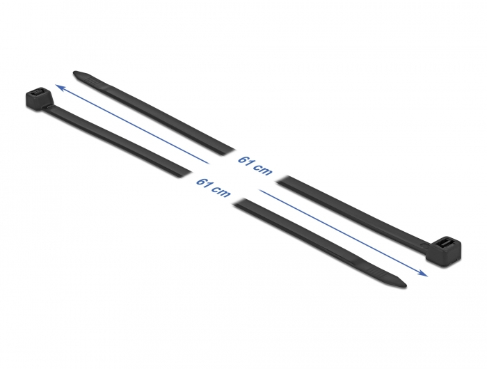 Delock Kabelbinder - UV-beständig - 61 cm - Schwarz (Packung mit 10), Ansicht 3