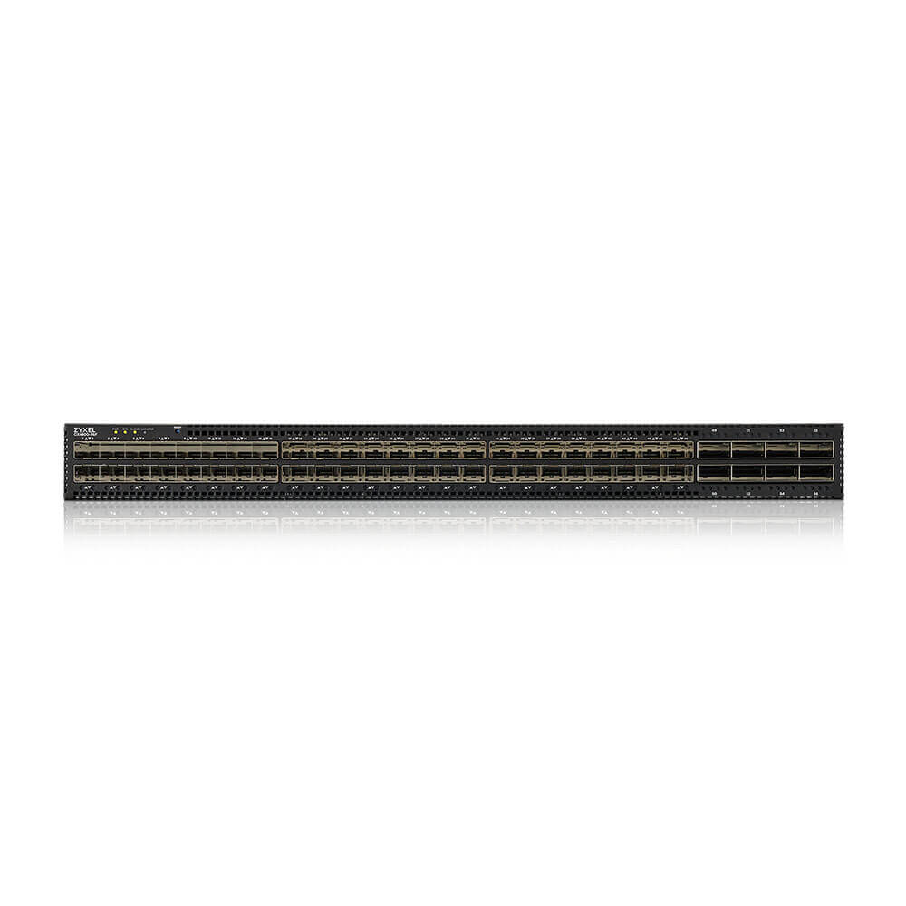 ZyXEL CX4800-56F - Switch - Faseraggregation - L3 - managed - 48x10/25 Gigabit SFP28 + 8x100 Gigabit QSFP28 - PoE(323 W), Ansicht 3