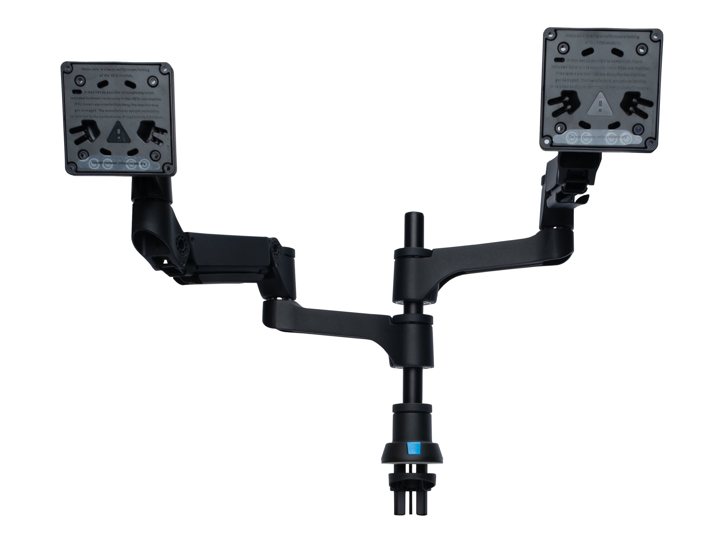 R-Go Caparo 4 Twin - Befestigungskit (einstellbarer Monitorarm) - für 2 LCD-Displays - Aluminium - mattsilber, Ansicht 4