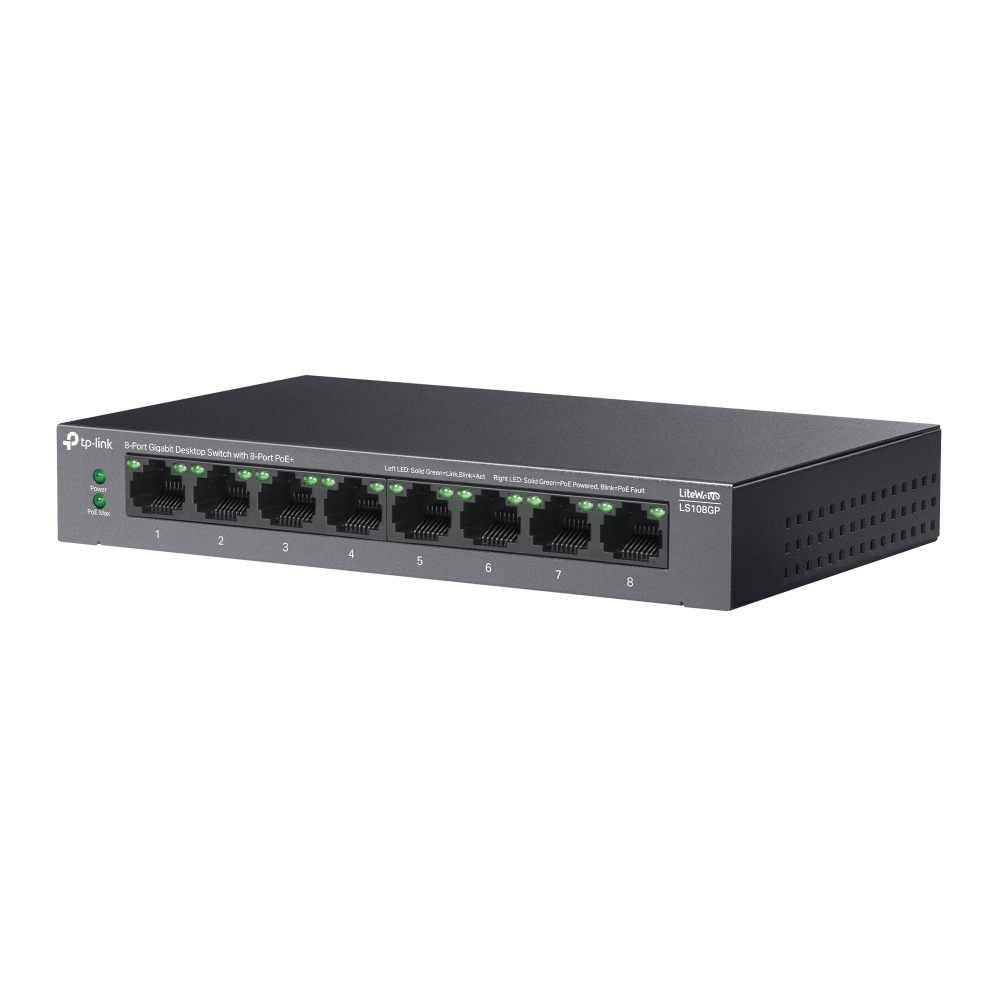TP-LINK LS108GP Switch 8xGE PoE+ - Switch - 1 Gbps, Ansicht 3