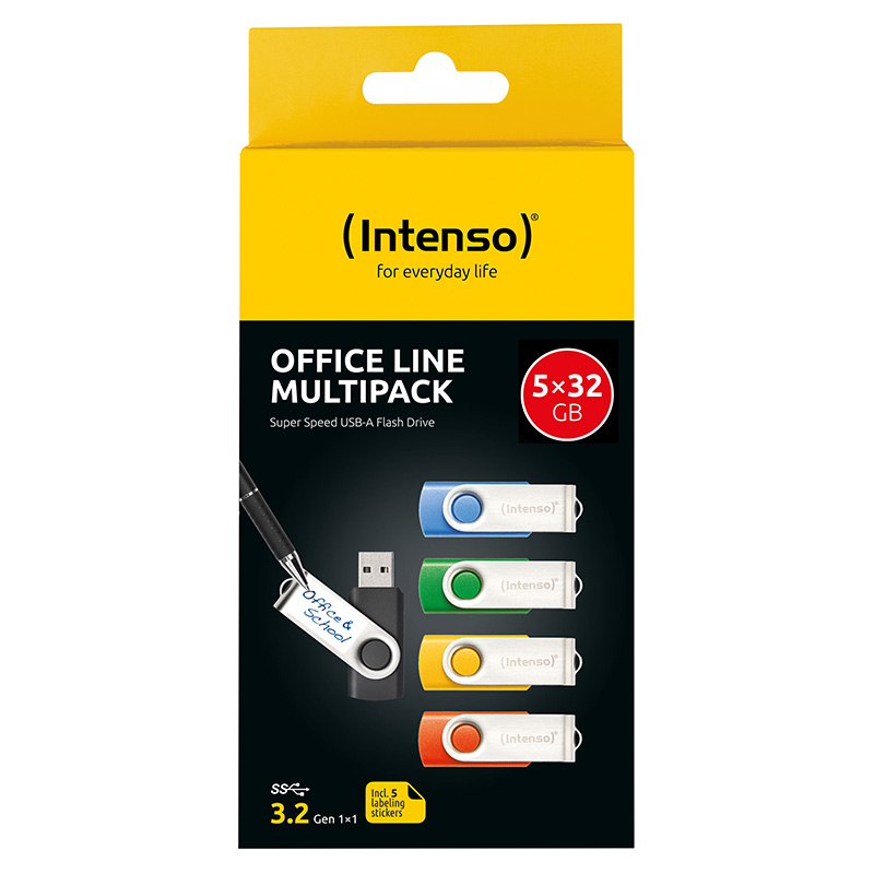 Intenso USB Stick Office Line Multipack 5x16GB - USB-Stick - USB-Stick - 32 GB, Ansicht 4