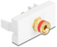 Delock Easy 45 Modul Polklemme zu Gewindebuchse rot weiß