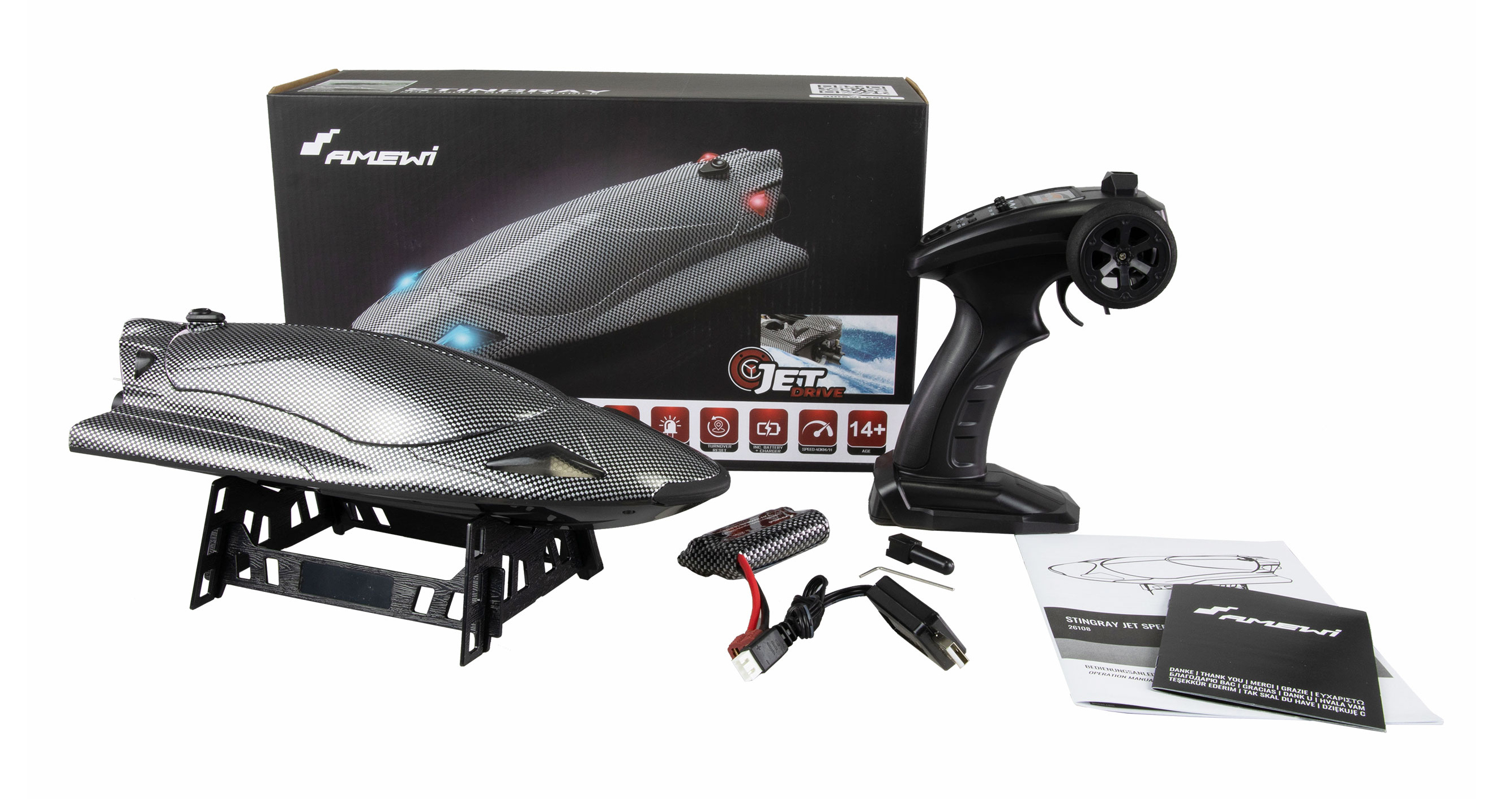Amewi Speedboot Stingray mit Jetantrieb 335 mm RTR, Ansicht 2