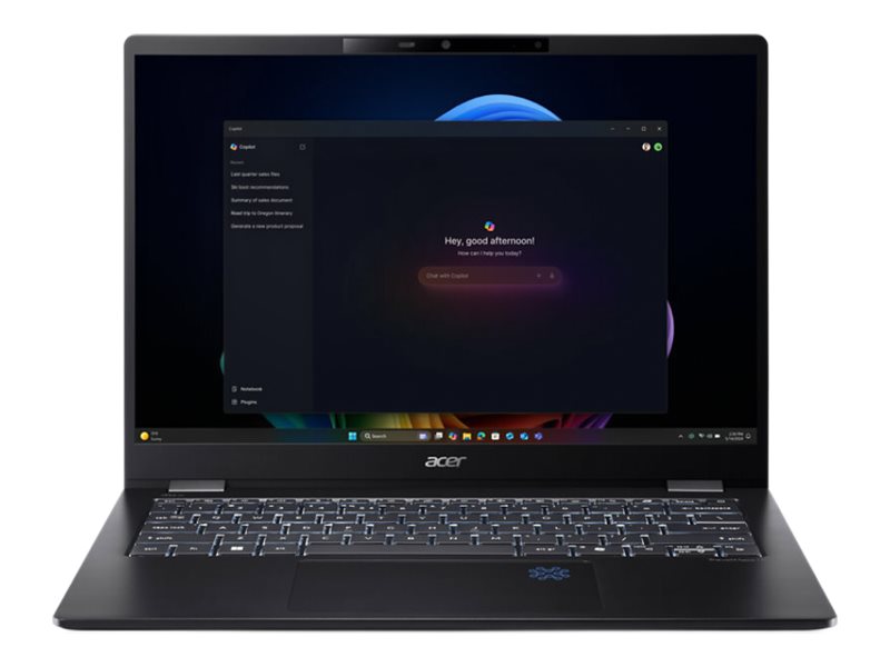 Acer TravelMate P6 14 AI TMP614-54-TCO - 180°-Scharnierdesign - Intel Core Ultra 5 226V / 2.1 GHz - Intel Evo vPro Enterprise Platform - Win 11 Pro - Arc Graphics 130V - 16 GB RAM - 512 GB SSD NVMe, QLC - 35.6 cm (14")