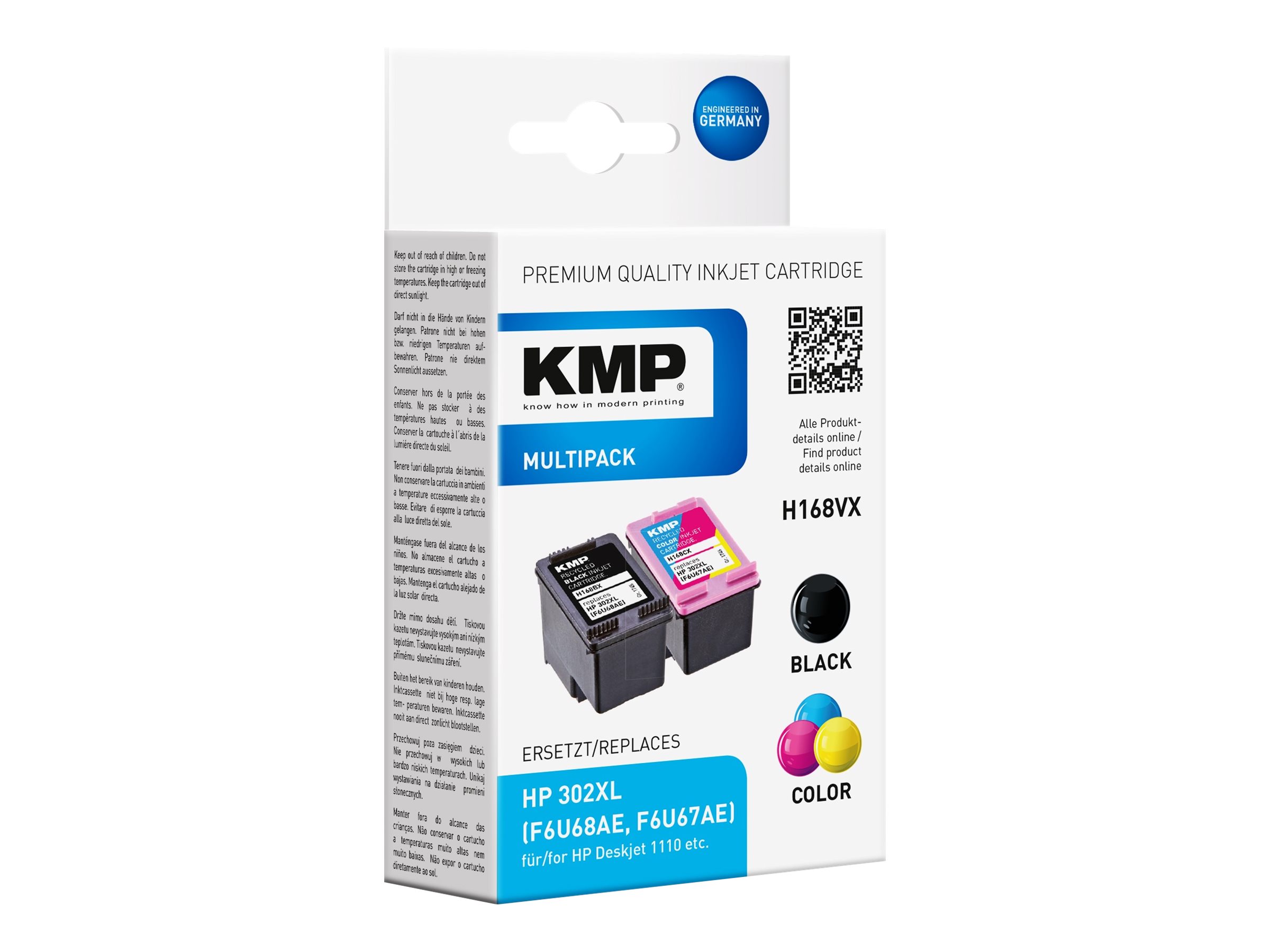 KMP MULTIPACK H168VX - 2er-Pack - Schwarz, Farbe Cyan, Magenta, Gelb (1745,4005)