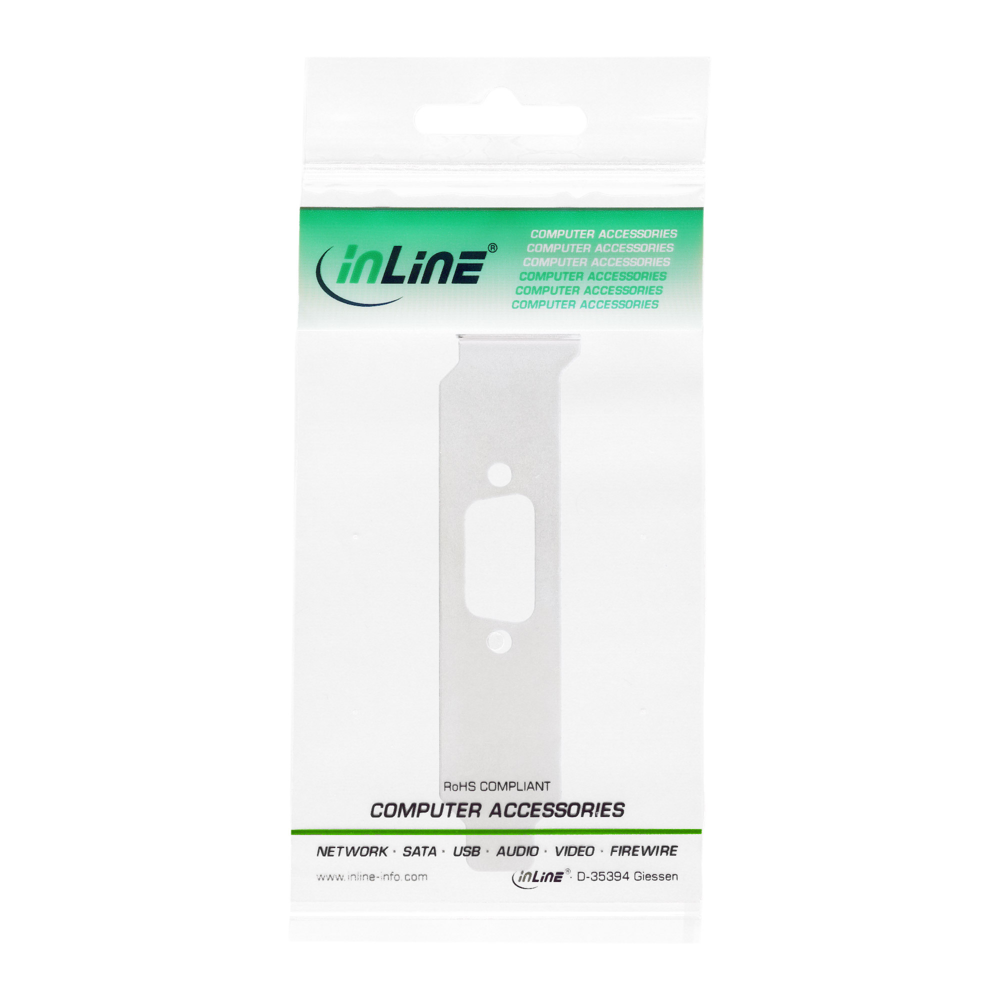 InLine Slotblech - mit 9-pol Sub D Aussparung - Low Profile, Ansicht 2