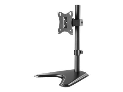 Manhattan TV & Monitor Mount, Desk, Tilt/Swivel/Rotation, 1 screen, Screen Sizes: 10-27", Black, Stand Assembly, VESA 75x75 to 100x100mm, Max 7kg, Lifetime Warranty - Aufstellung - für LCD-Display - Stahl - Schwarz - Bildschirmgröße: 43.2-68.6 cm (17"-27"