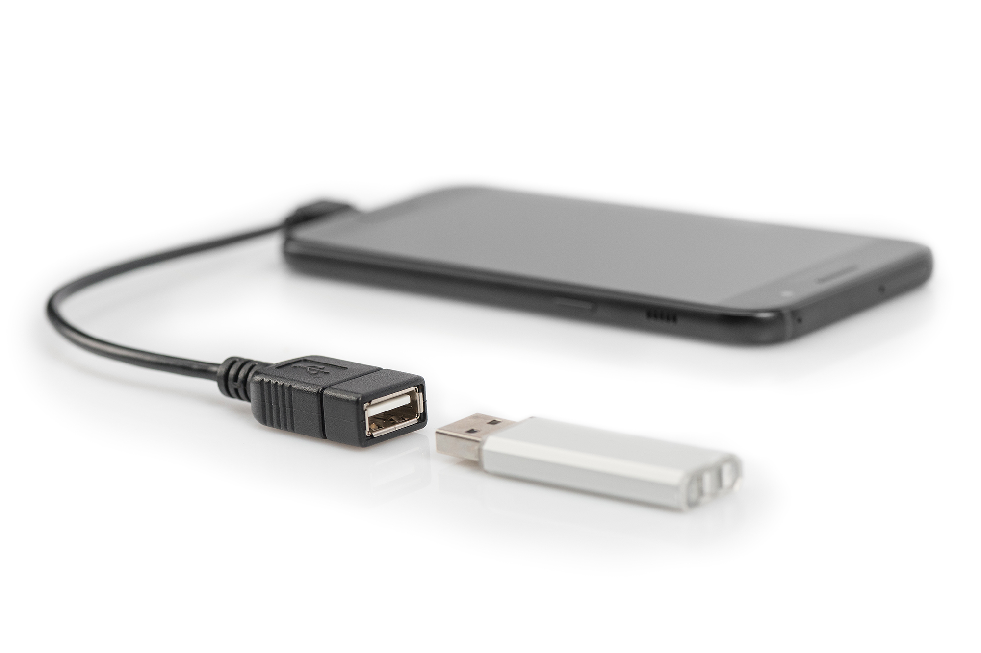 DIGITUS USB Adapter / Konverter, OTG, micro B/St - A/Bu, 0,15m, Ansicht 2