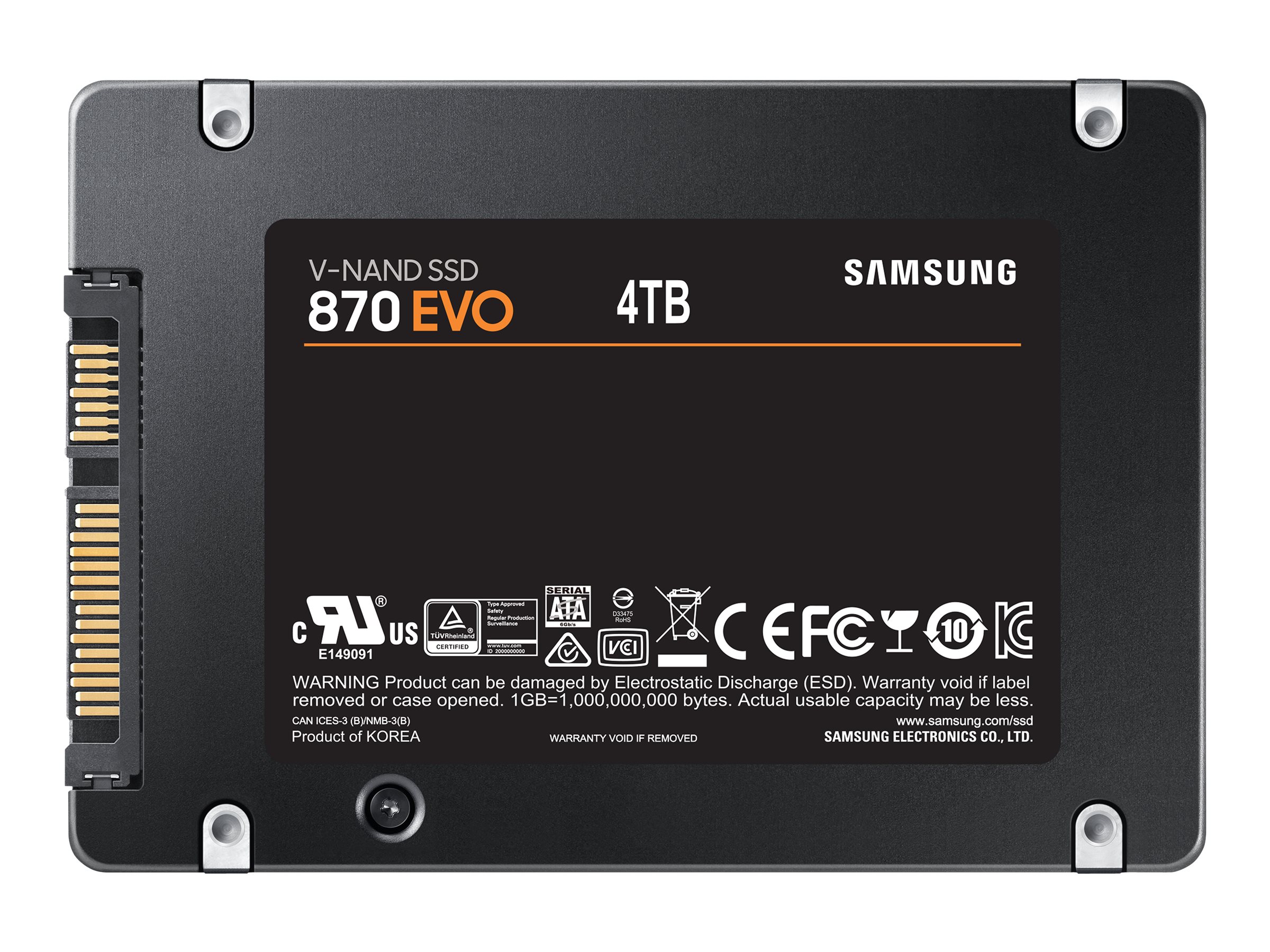 Samsung 870 EVO MZ-77E4T0B - SSD - verschlüsselt - 4 TB - intern - 2.5 (6.4 cm)