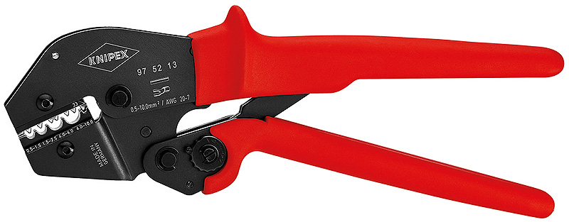 KNIPEX Crimpwerkzeug - Schwarz, Rot, Ansicht 2