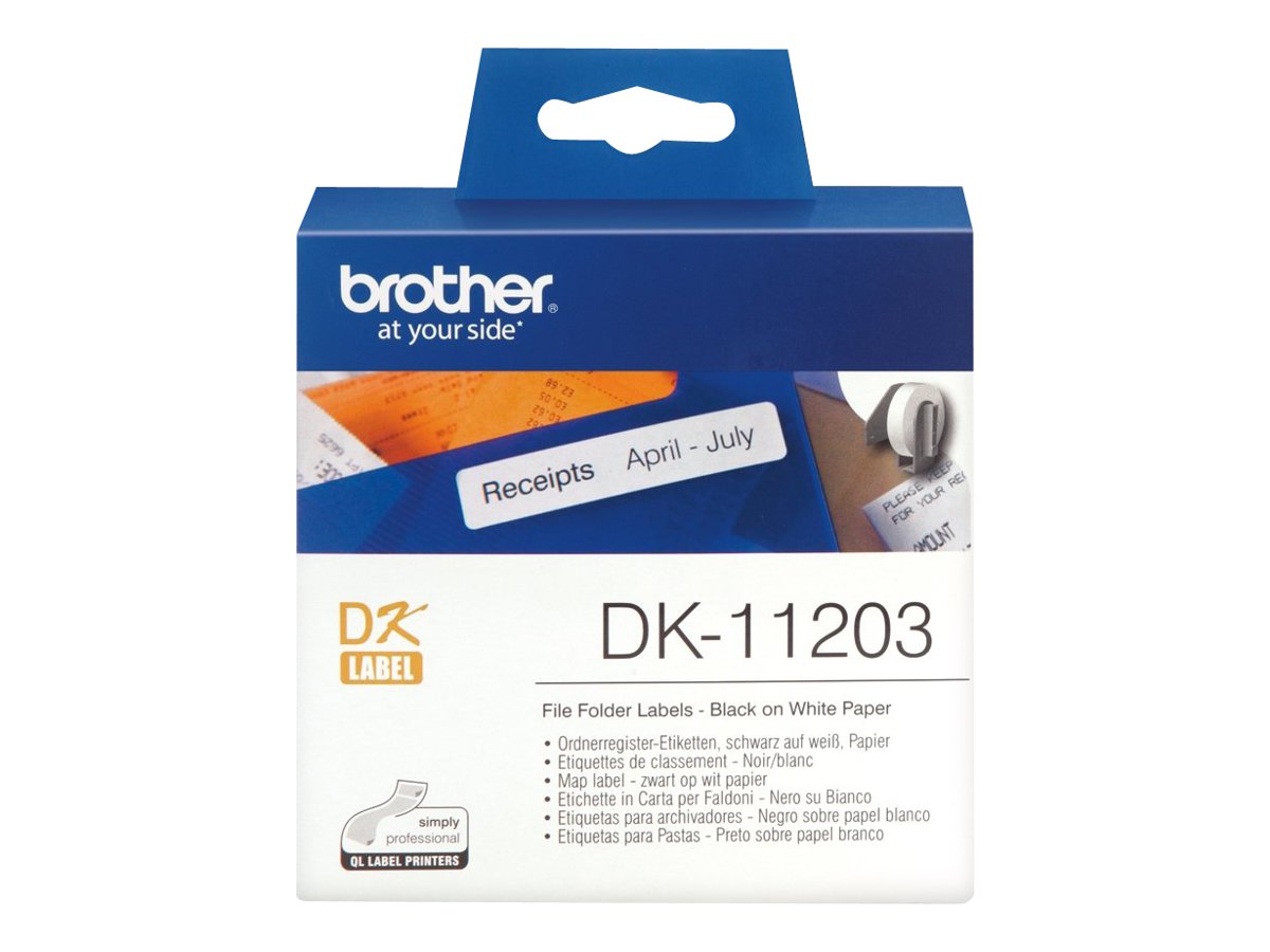 Brother DK-11203 - Schwarz auf Weiß - 17 x 87 mm 300 Etikett(en) (1 Rolle(n)