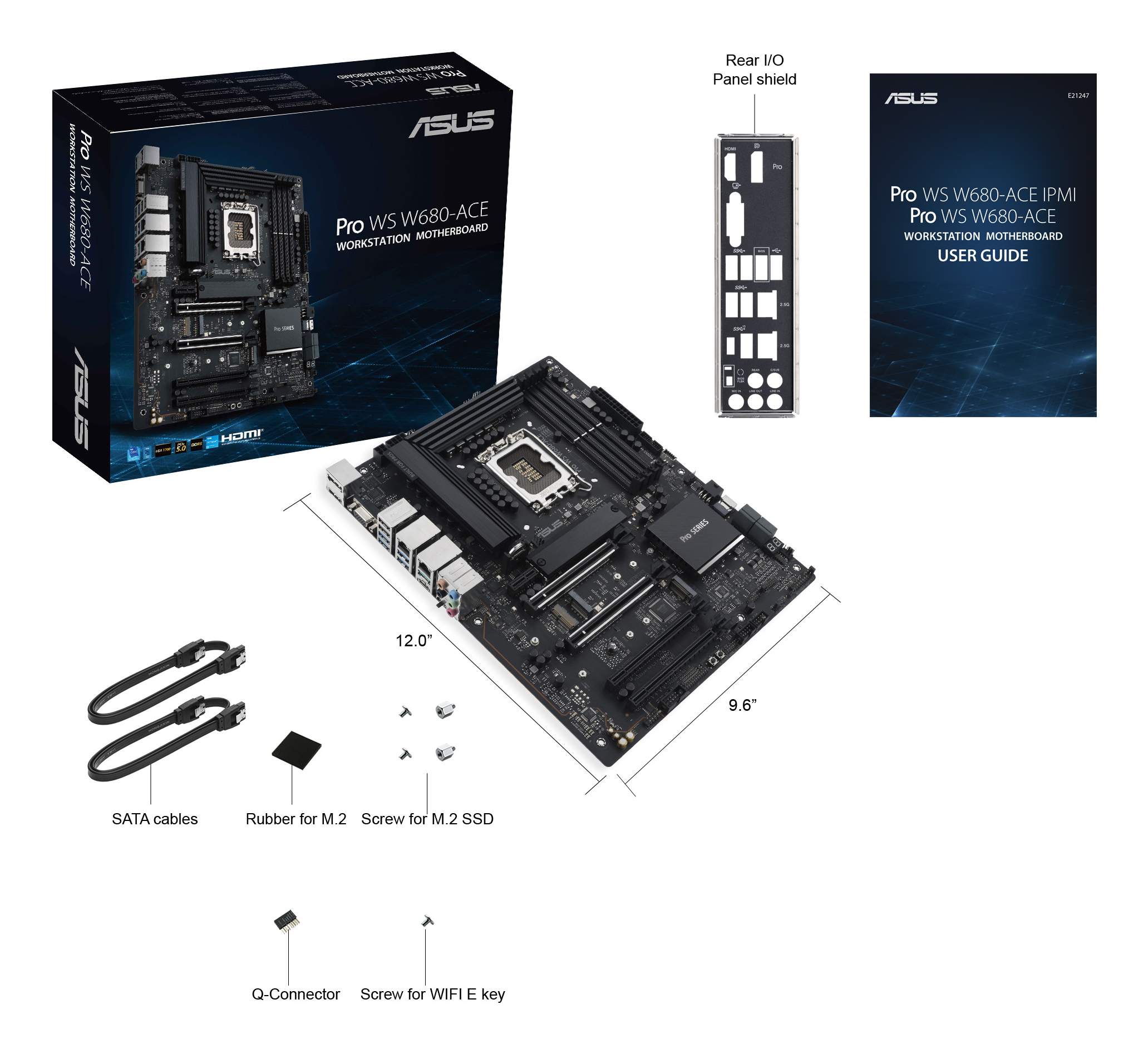 ASUS Pro WS W680-ACE - Motherboard - ATX - LGA1700-Sockel - W680 Chipsatz, Ansicht 2