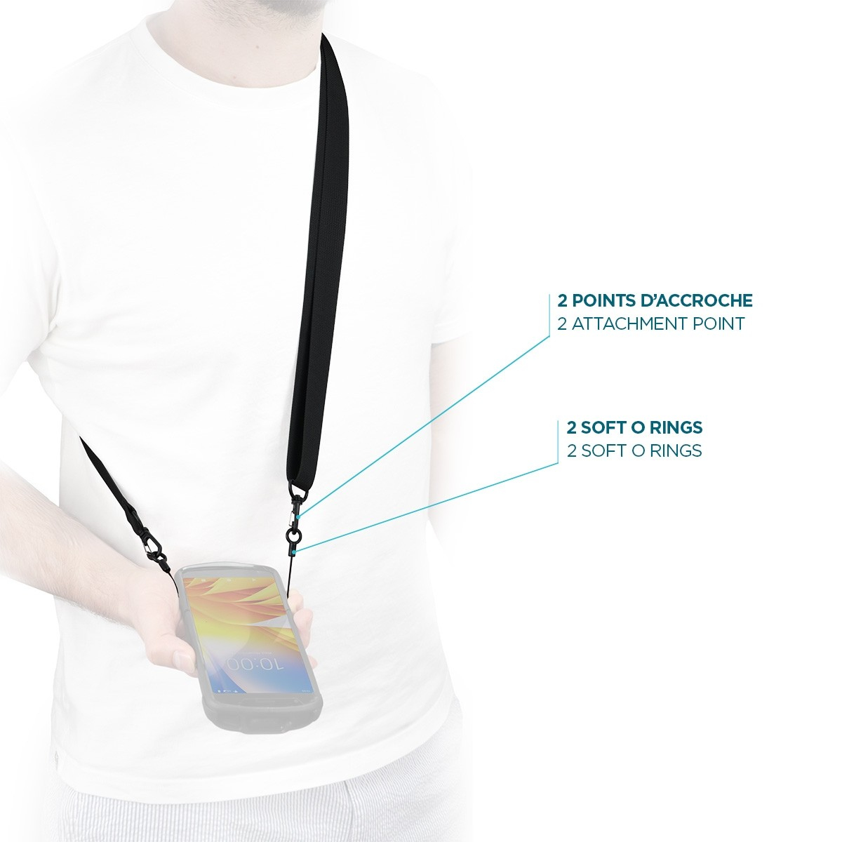 Mobilis Schultergurt für Tragetasche - with 2 soft rings, 2 attachment points, Ansicht 2