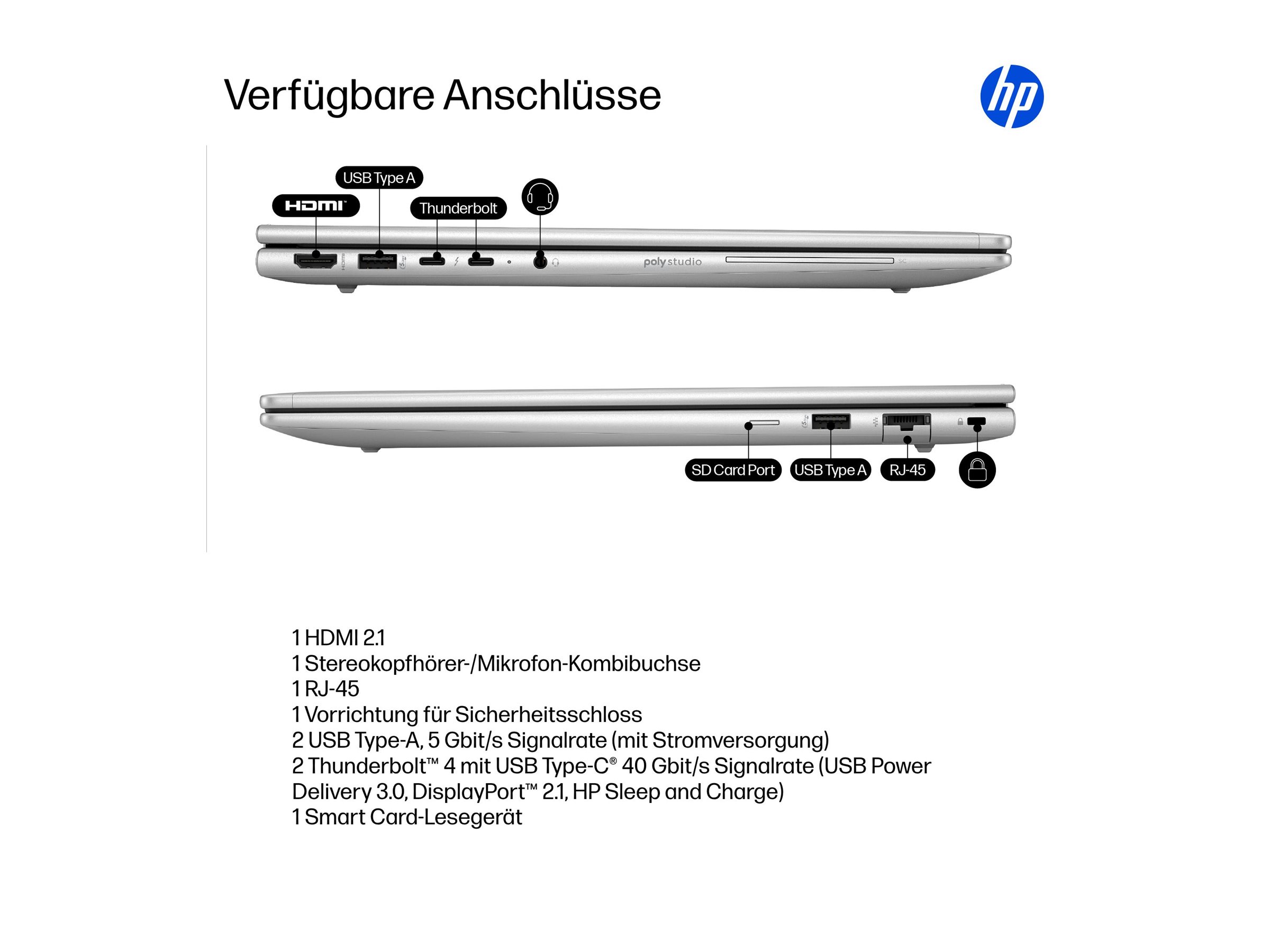 HP EliteBook 6 G1i Notebook AI - 177-Grad Scharnierdesign - Intel Core Ultra 7 255U / 2 GHz - Win 11 Pro - Intel Graphics - 16 GB RAM - 512 GB SSD NVMe - 40.6 cm (16")
