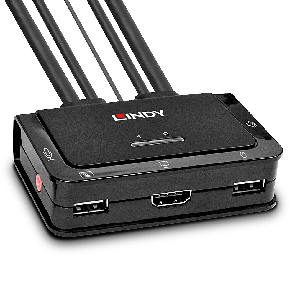 Lindy Compact 2 Port KVM Switch - KVM-Switch, Ansicht 2