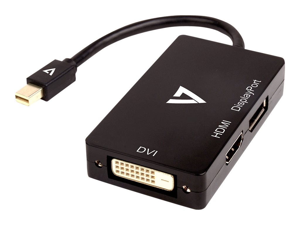 V7 - Externer Videoadapter - Mini DisplayPort - DVI, HDMI, DisplayPort - Schwarz