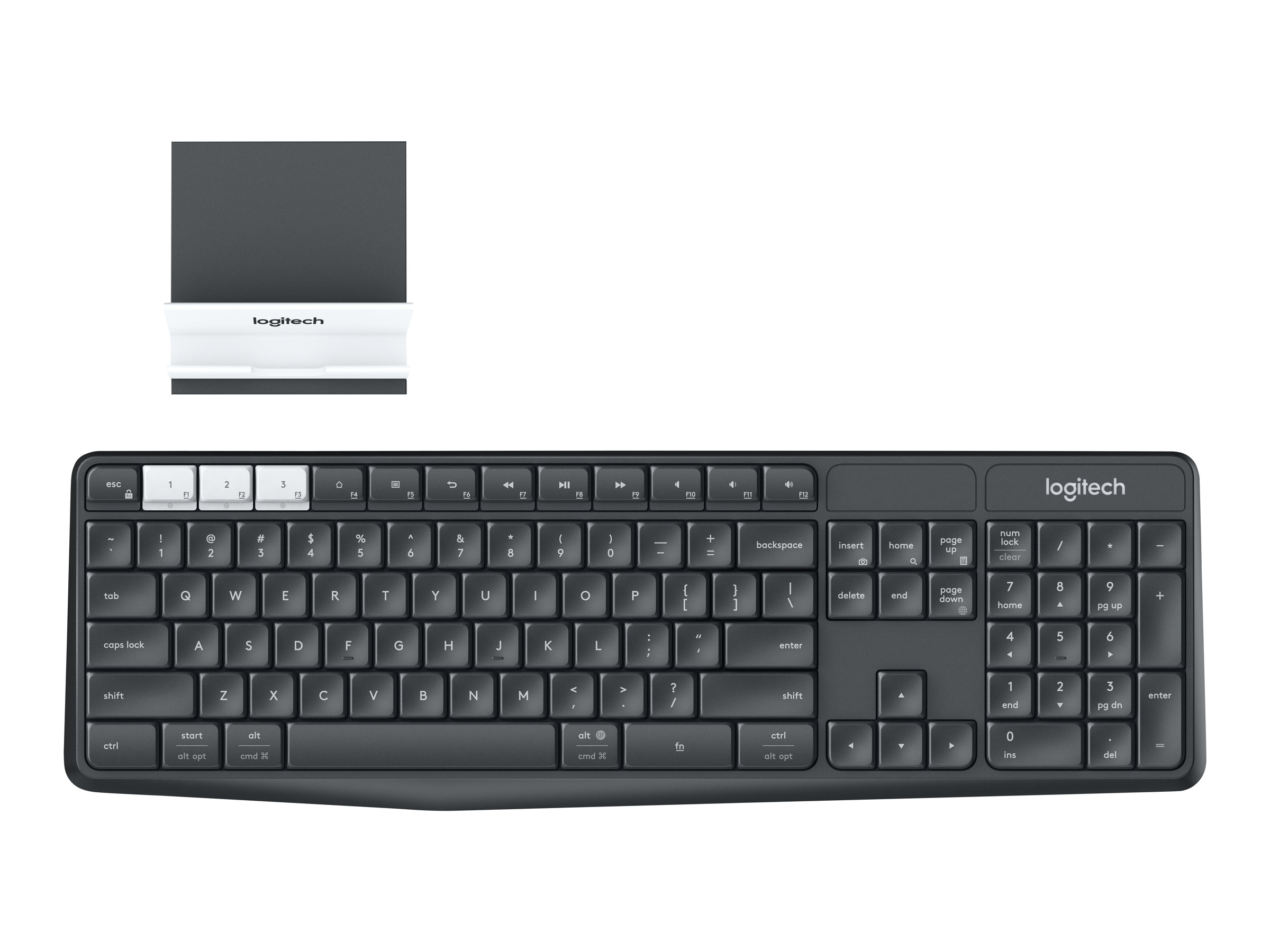 Logitech K375s Multi-Device - Tastatur - Bluetooth 2.4 GHz