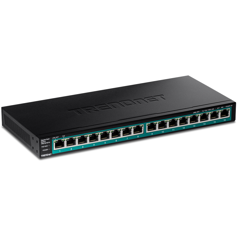 TRENDnet TPE TG161H - Switch - 16 x 10/100/1000 (PoE+), Ansicht 2