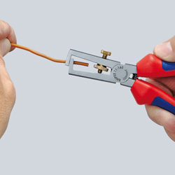 KNIPEX Koax-Abisolierer 11 02 160 - Abisolierzange 160 mm, Ansicht 3