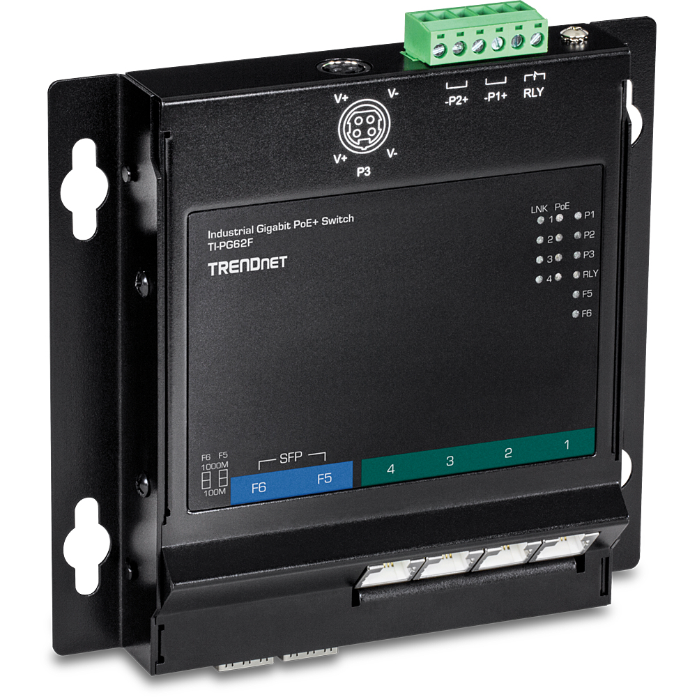 TRENDnet TI-PG62F - Switch - unmanaged - 4 x 10/100/1000 (PoE+), Ansicht 2