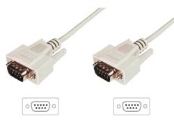 DIGITUS Datatransfer Anschlusskabel, D-Sub9/St - D-Sub9/St