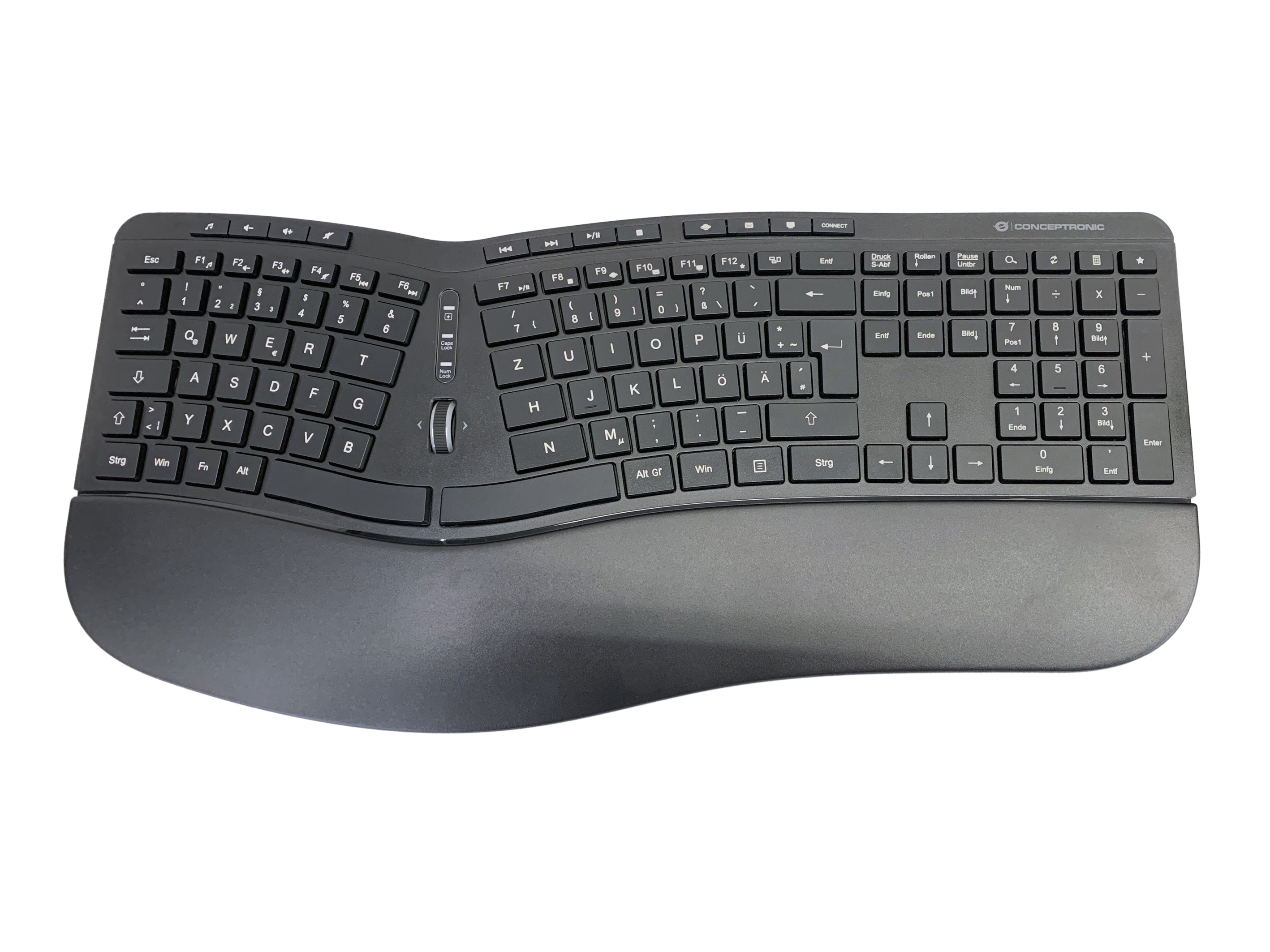 Conceptronic ORAZIO ERGO Kabelloses Set aus ergonomischer Tastatur und vertikaler Maus - TL: Deutsch, QWERTZ, Ansicht 3