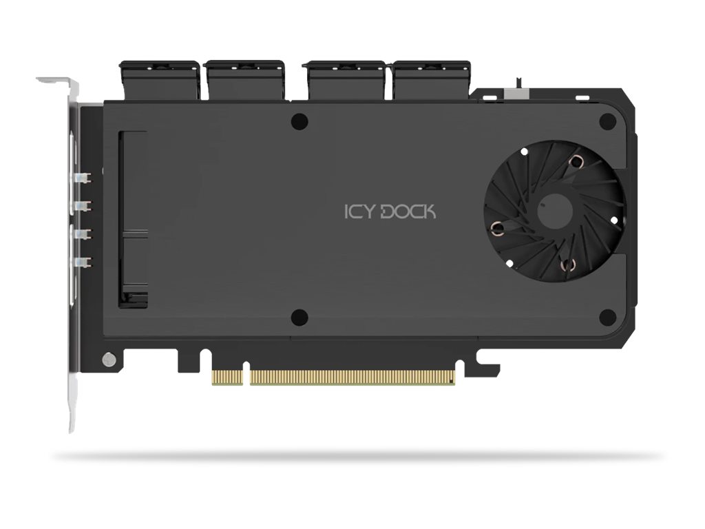 Icy Dock ExpressSlot Slide MB204MP-1B - Speichergehäuse - M.2 - PCIe 4.0 x16 (NVMe)