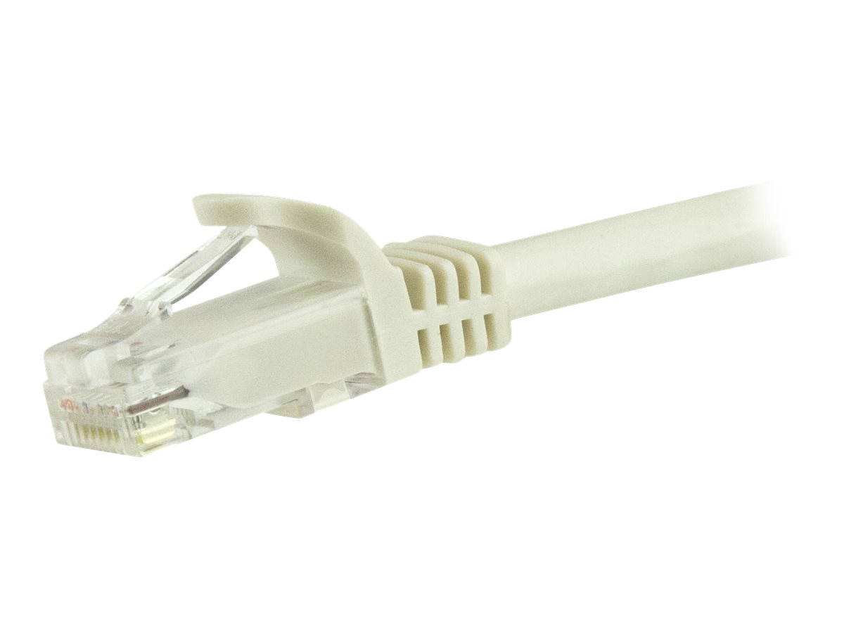 StarTech.com 5m CAT6 Ethernet Cable, 10 Gigabit Snagless RJ45 650MHz 100W PoE Patch Cord, CAT 6 10GbE UTP Network Cable w/Strain Relief, White, Wiring is UL Certified/TIA - Category 6 - 24AWG (N6PATC5MWH)