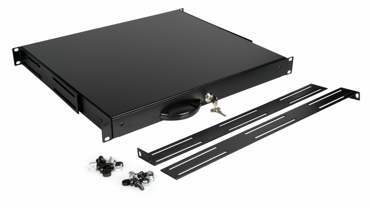 Equip Schublade 19 für Serverschränke 1U abschließbar sw - Zubehör Stromversorgung - 0,48 m, Ansicht 3