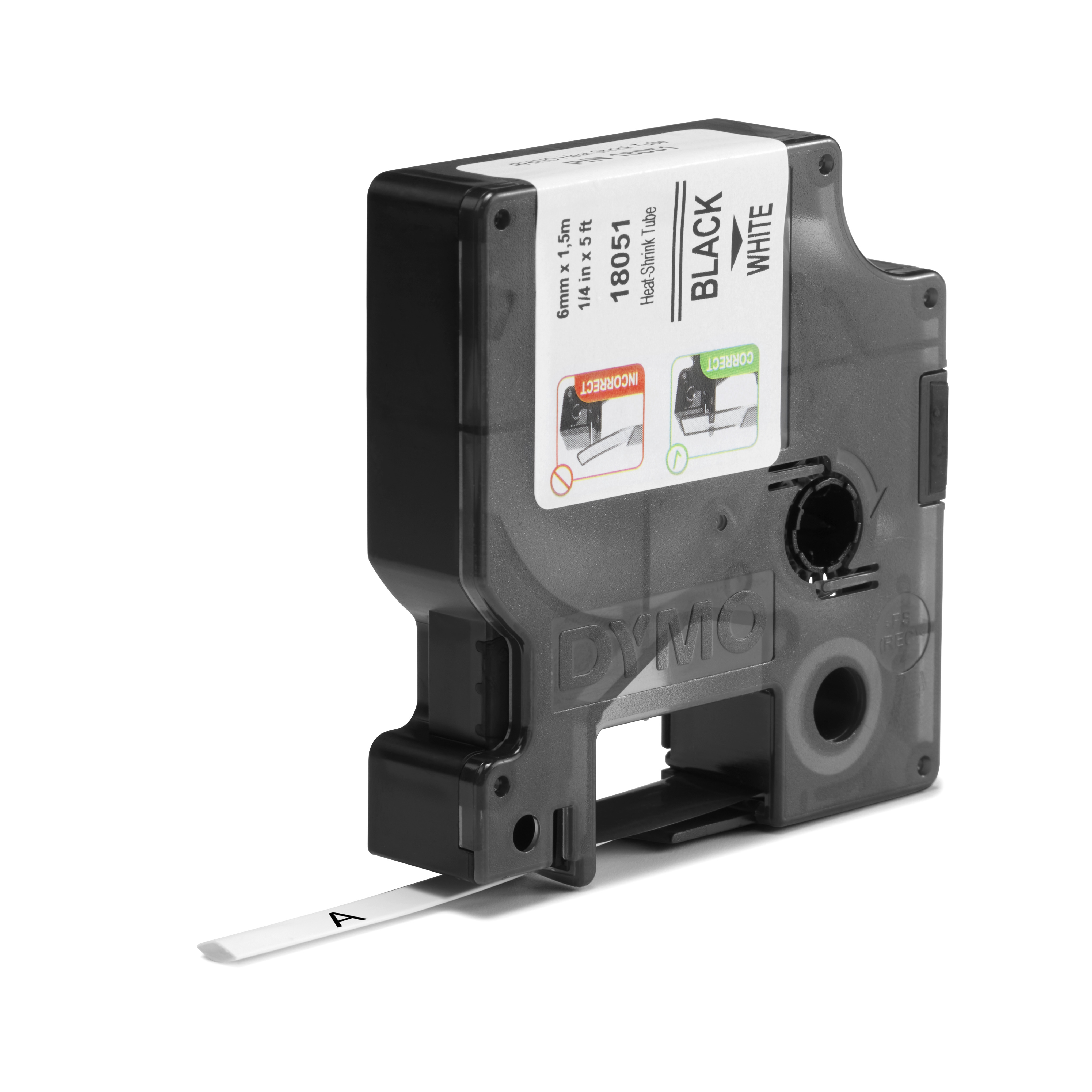 Dymo IND - Klebstoff - Schwarz auf Weiß - Rolle (0,6 cm x 1,5 m), Ansicht 2