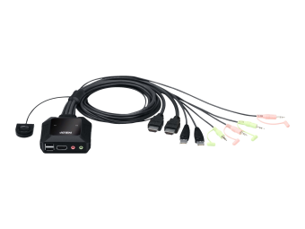 ATEN CS22H - KVM-Audio-USB-Switch - 2 x KVMAudioUSB